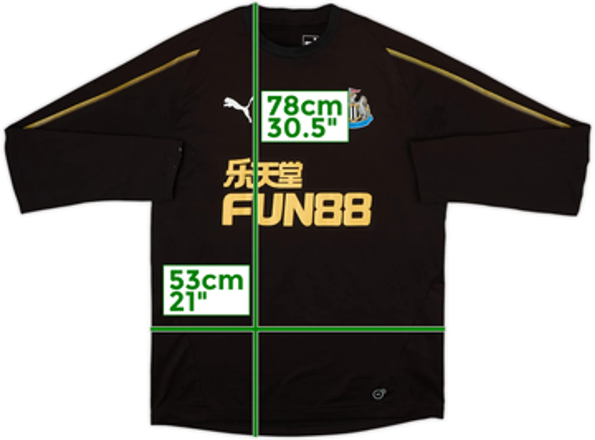 2017-18 Newcastle Puma Drill Top - 8/10 - (M)