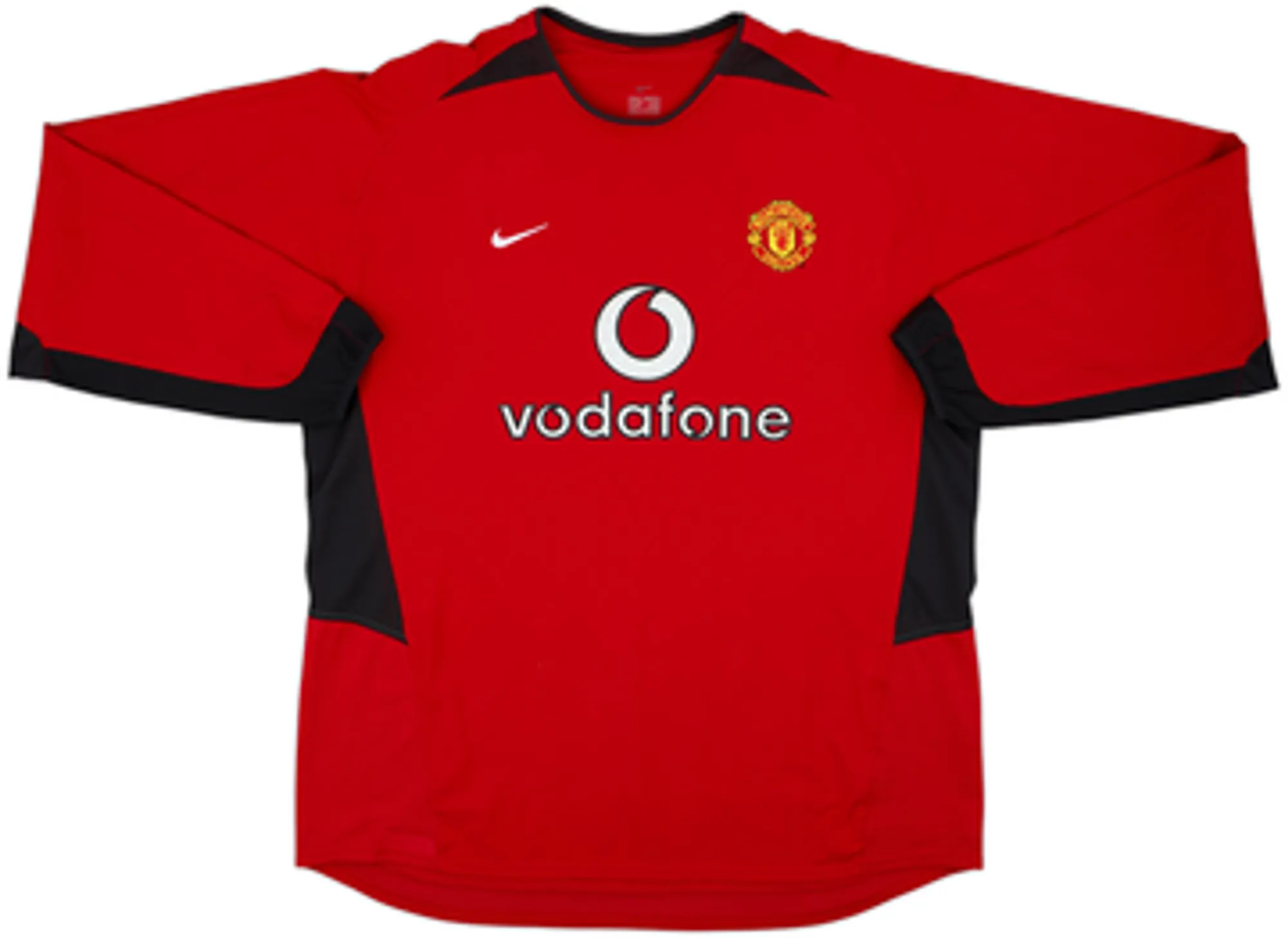 2002-04 Manchester United Home L/S Shirt Beckham #7 - 6/10 - (XL)