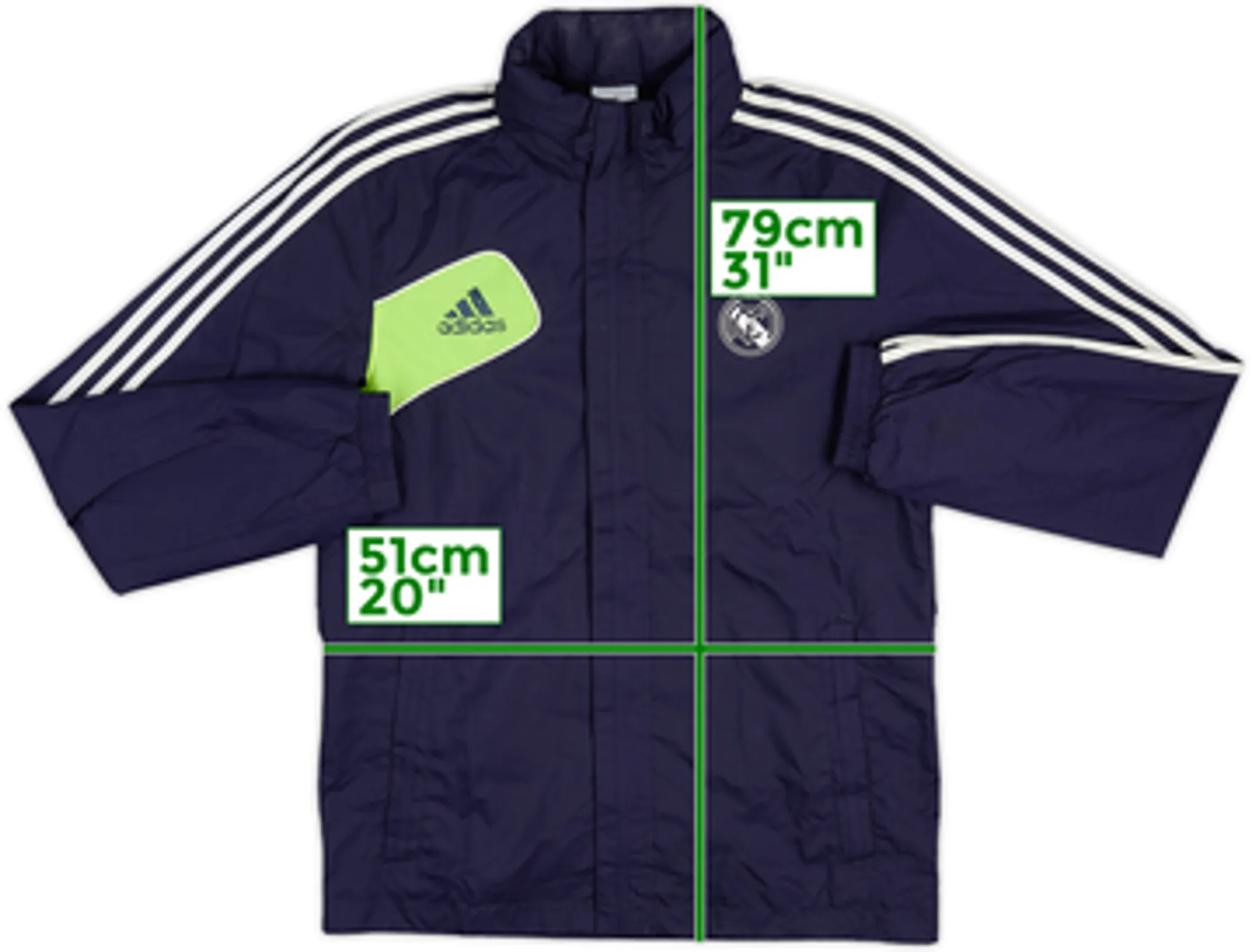 2012-13 Real Madrid adidas Hooded Rain Jacket - 5/10 - (S)