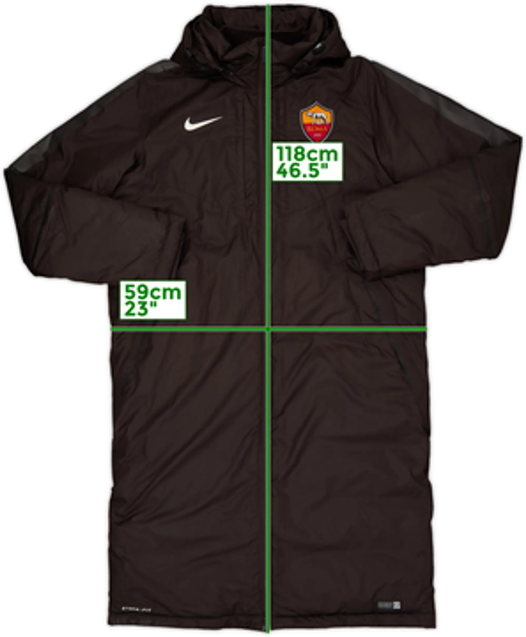 2014-15 Roma Nike Padded Bench Coat - 10/10 - (L)