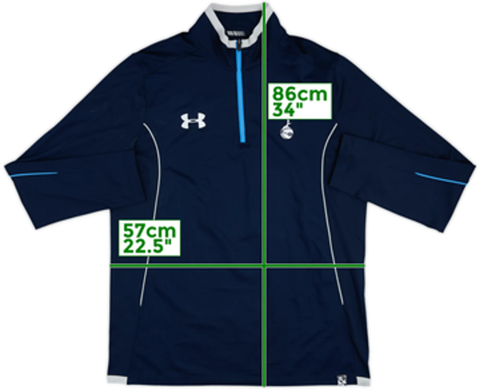 2014-15 Tottenham Under Armour 1/4 Zip Drill Top - 8/10 - (XL)