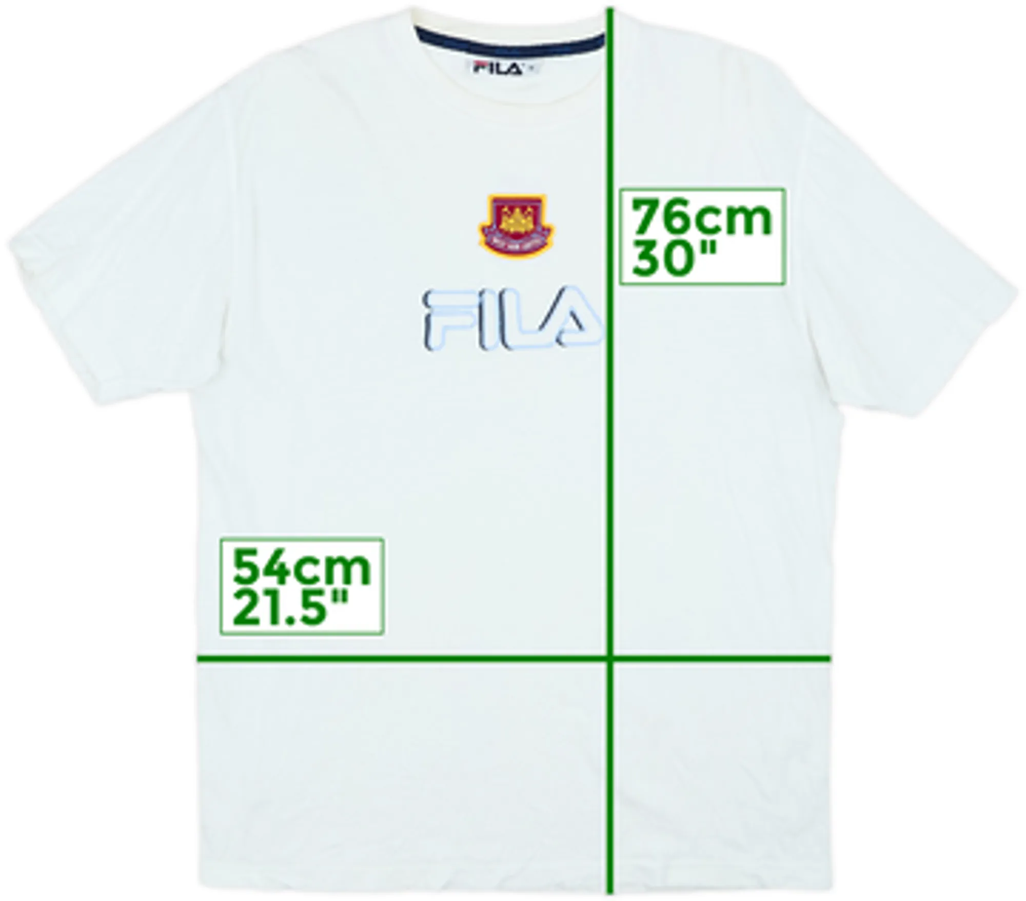 2002-03 West Ham Fila Cotton Tee - 8/10 - (M)