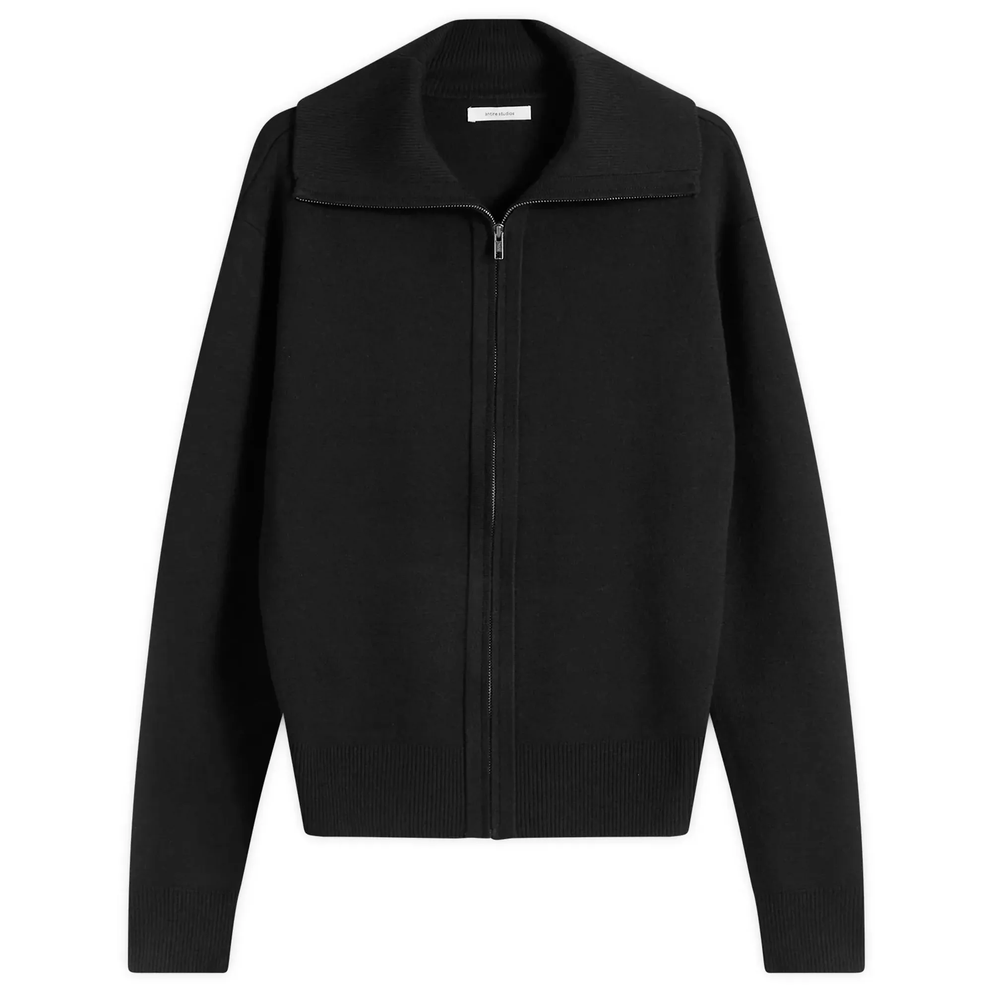 Entire Studios Men's Knit Zip Up Jacket Black