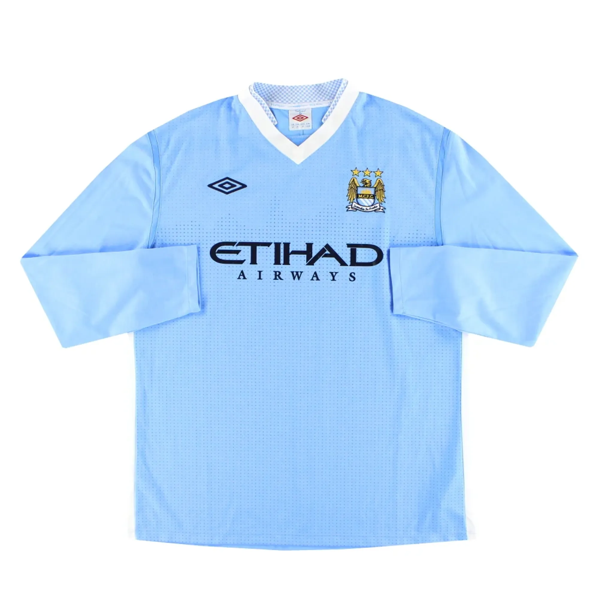 2011-12 Manchester City Umbro Home Shirt L/S XL - Manchester City / Excellent 
