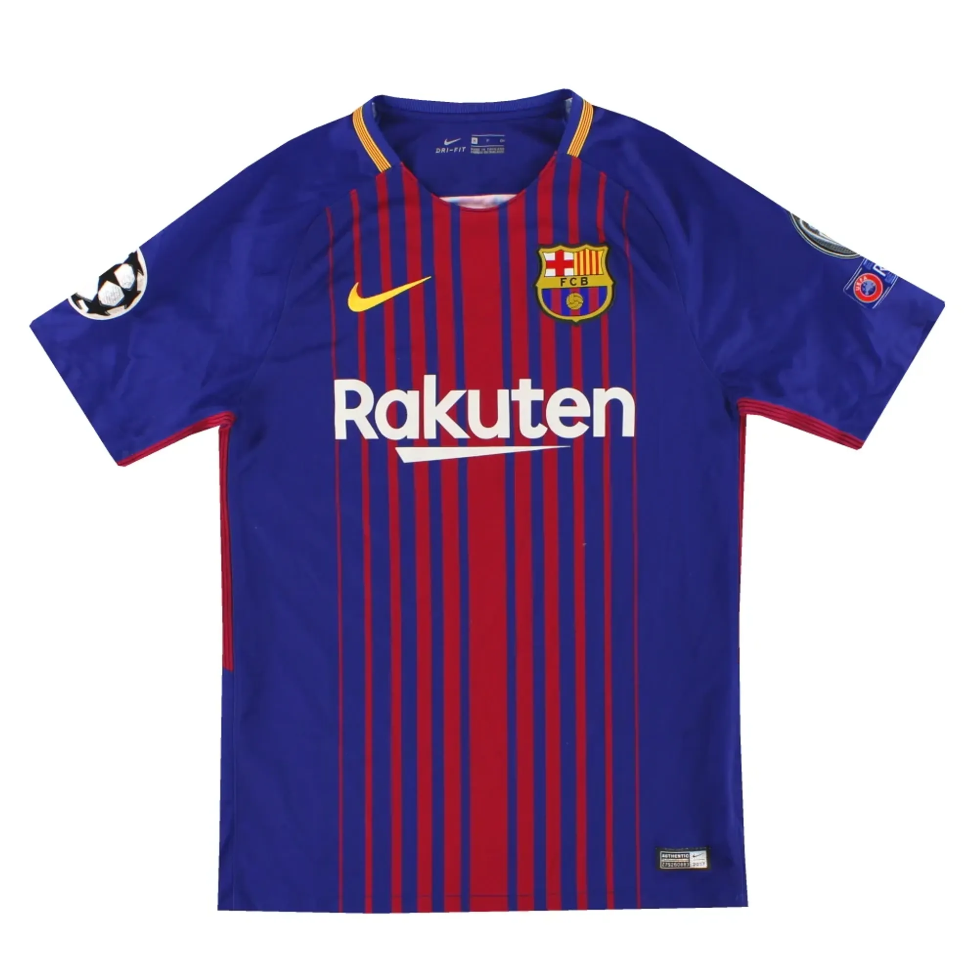 2017-18 Barcelona NIke Home Shirt S - Barcelona / Excellent 