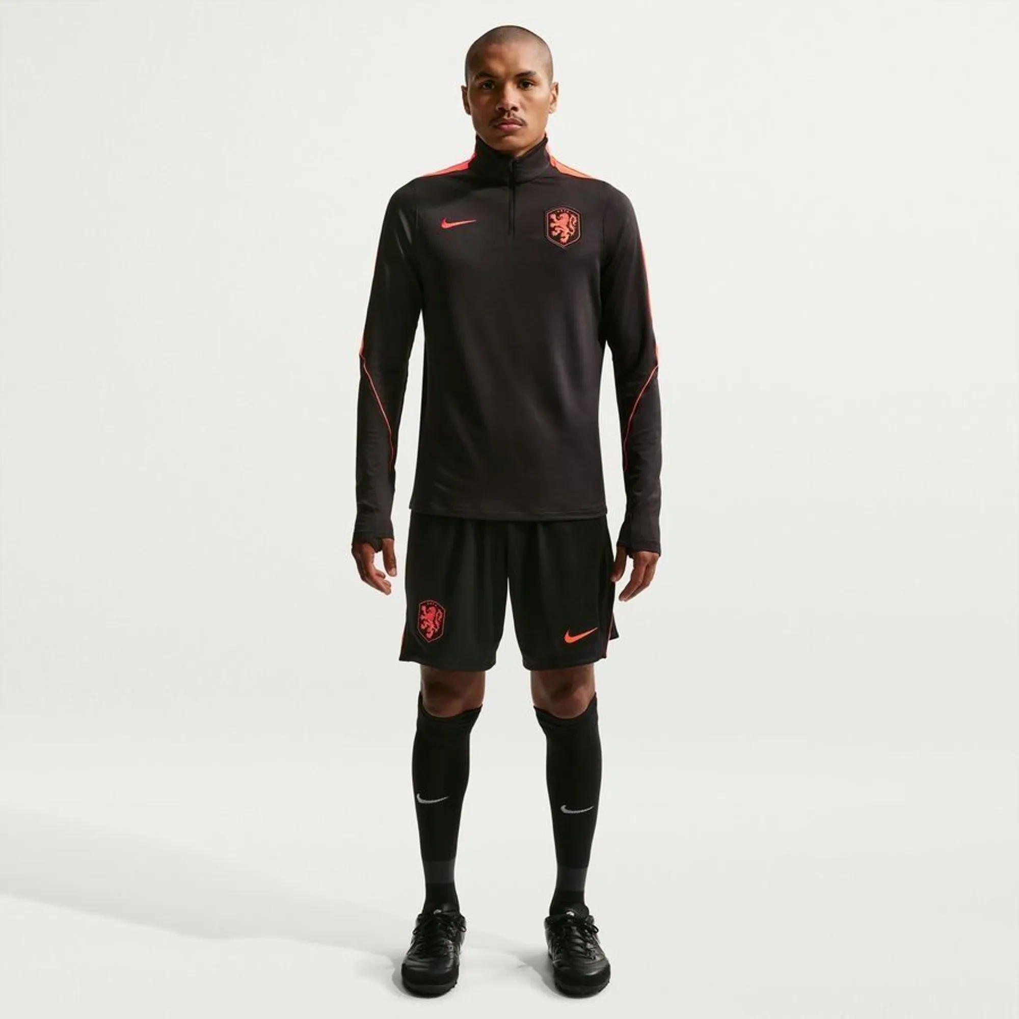 Holland Training Shirt Dri-Fit Strike Drill World Cup 2026 - Black/Hyper Crimson - ['Orange']
