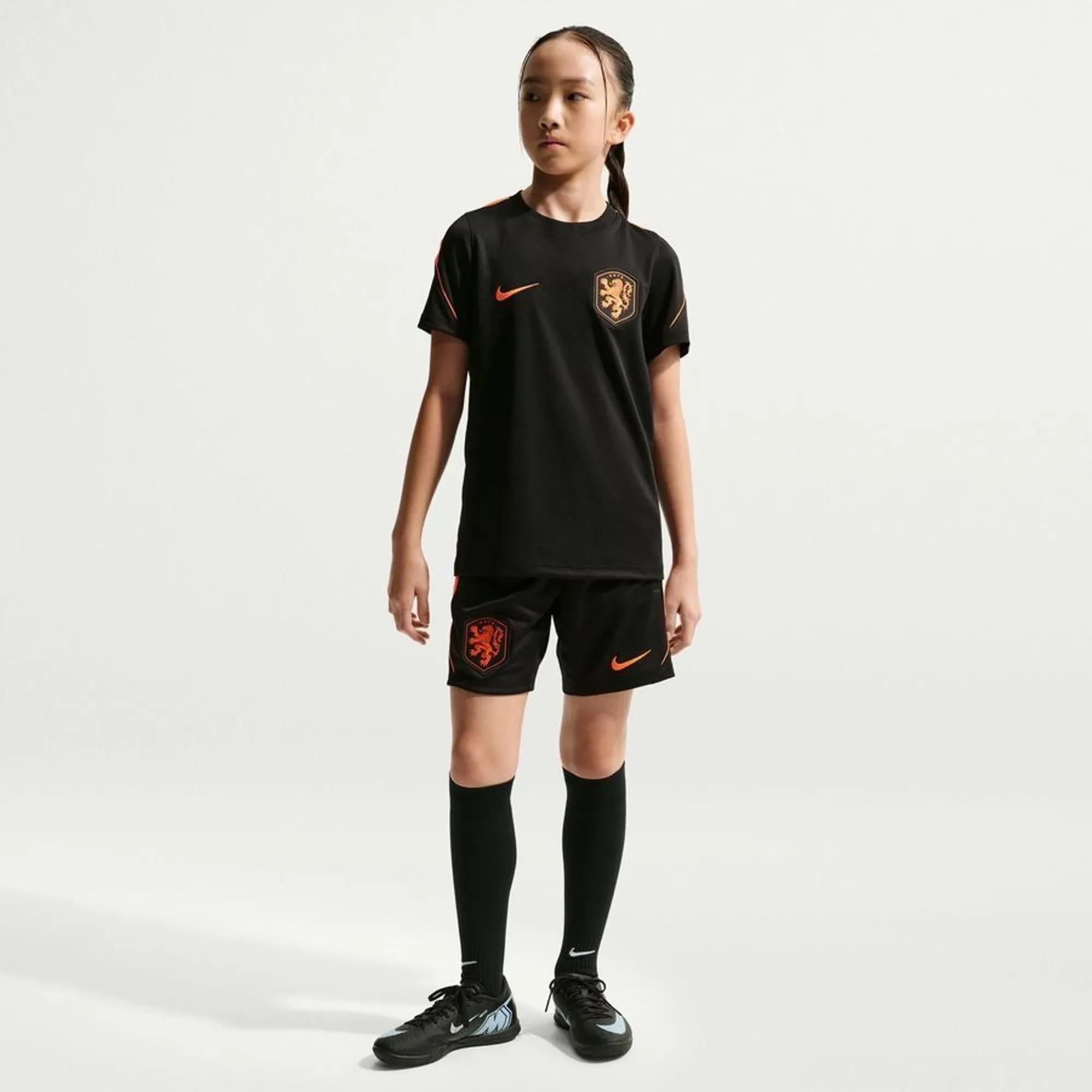 Holland Training Shorts Dri-Fit Strike World Cup 2026 - Black/Hyper Crimson Kids - ['Black']
