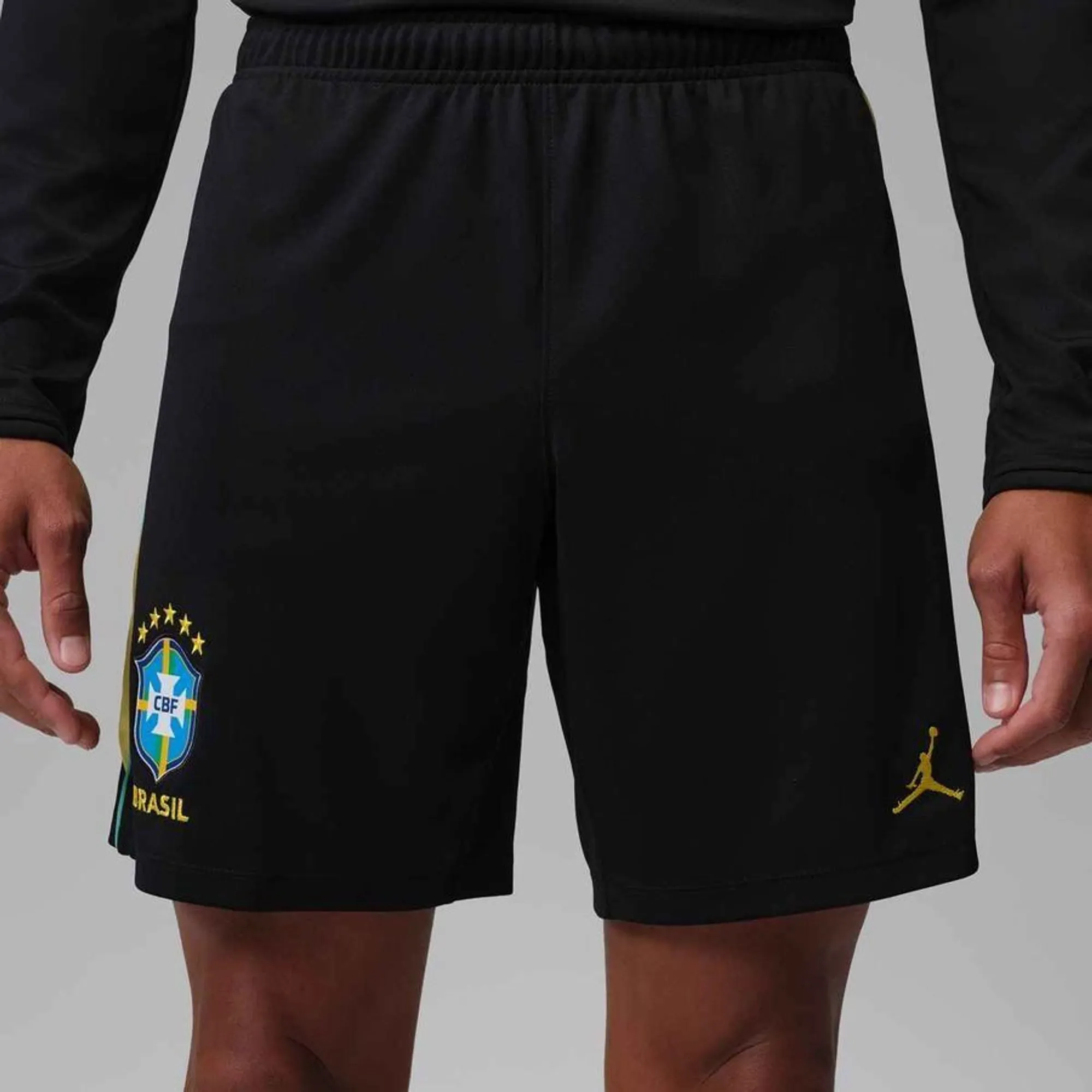 Brazil X Jordan Training Shorts Dri-Fit Academy Pro World Cup 2026 - Black/Yellow/Light Menta - ['Black']