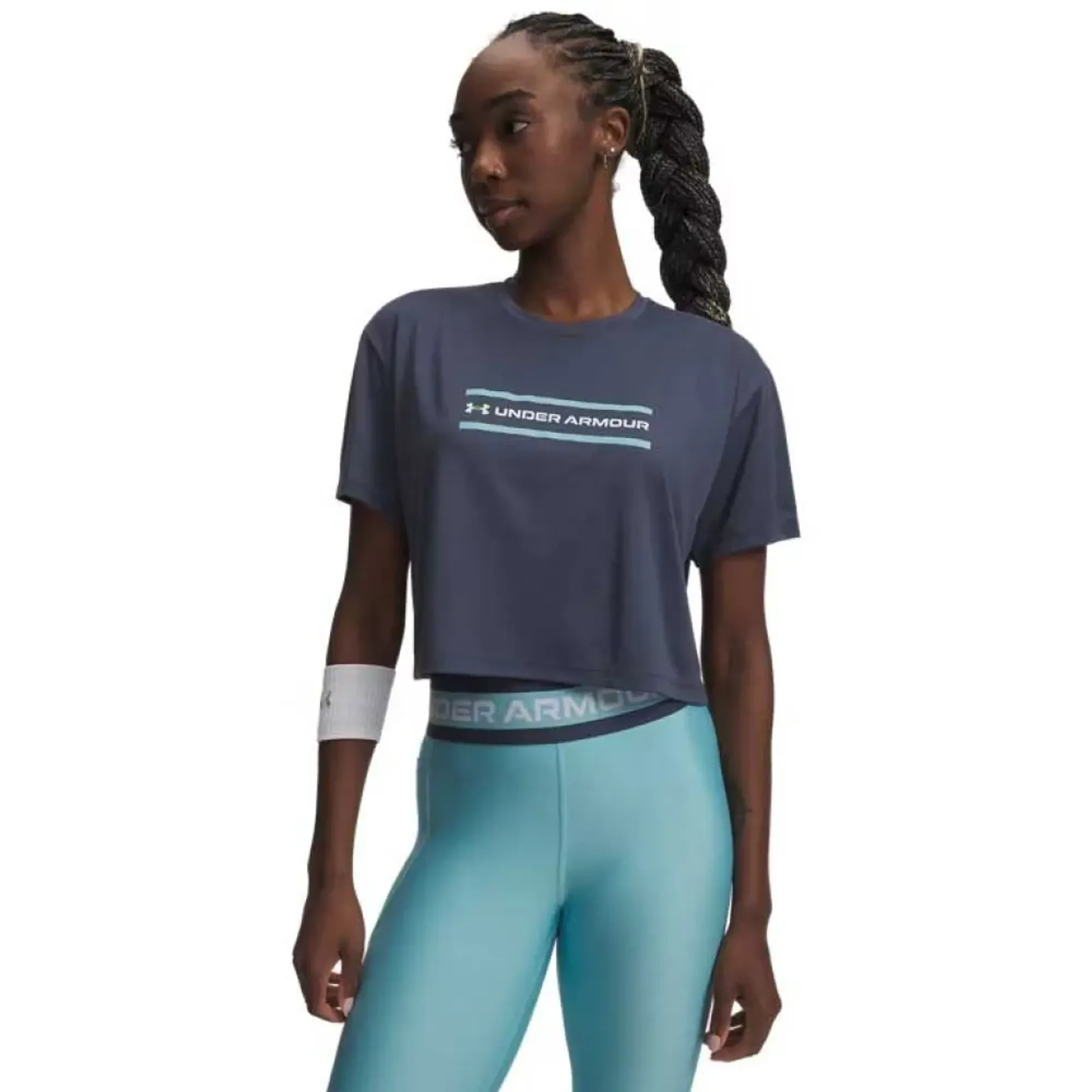 Under Armour Tech Branded Crop Short Sleeve T-shirt