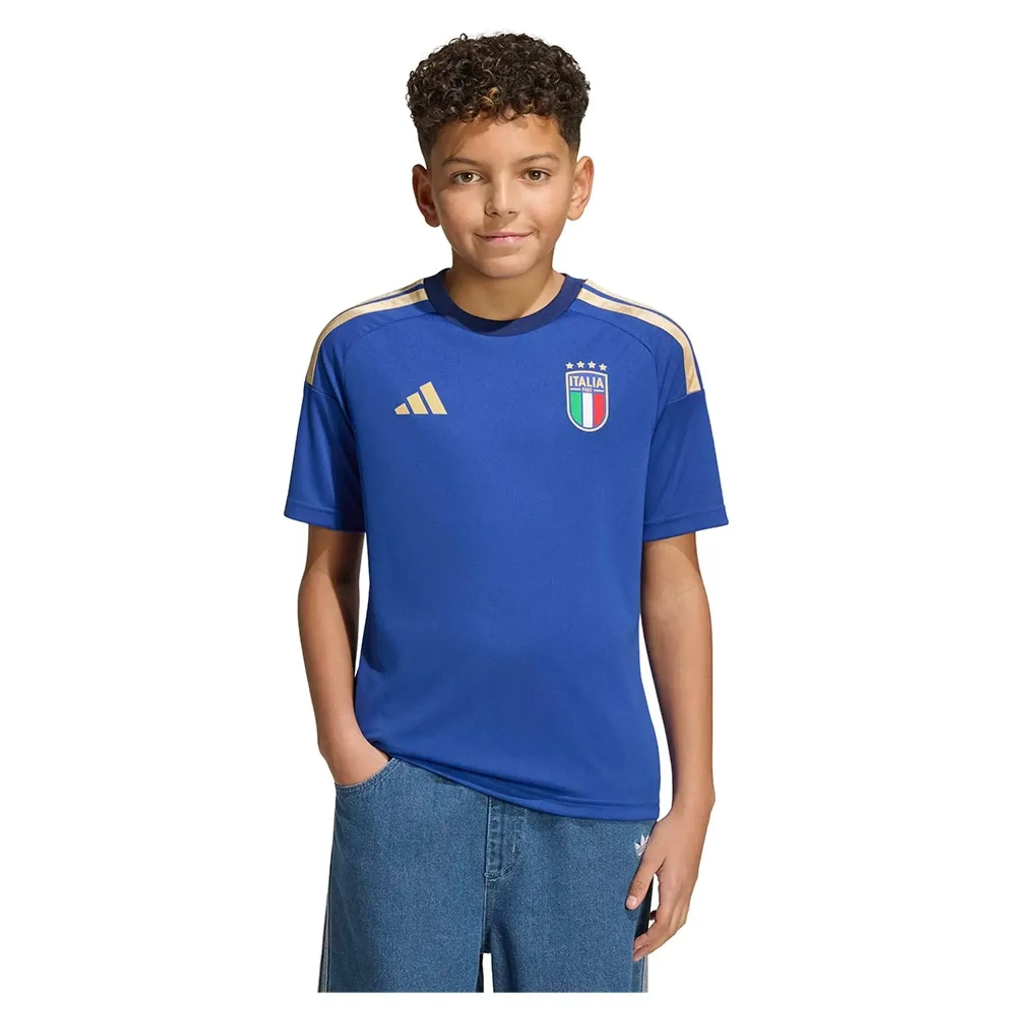 Adidas Italy 26/27 Fan Home Junior Short Sleeve T-shirt