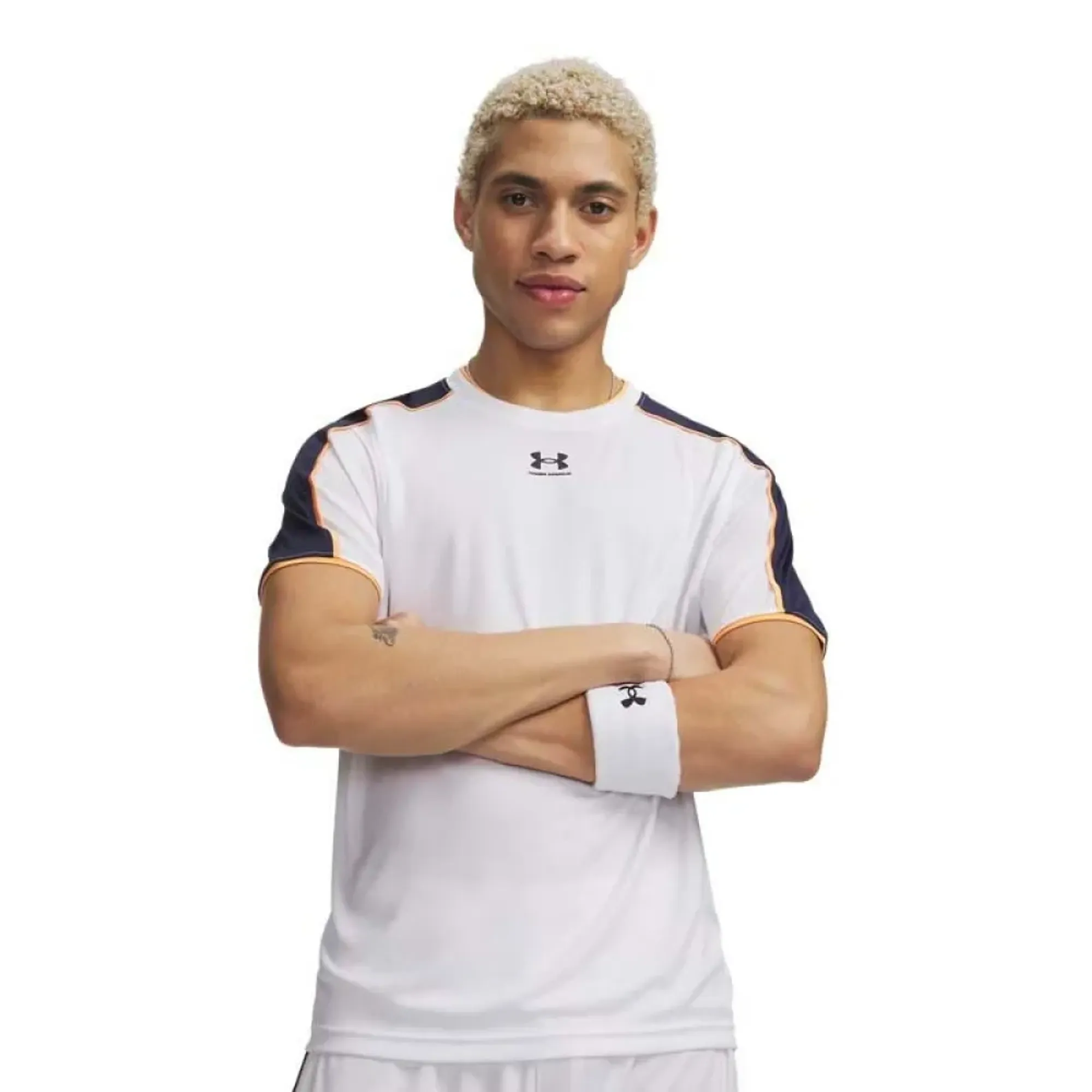 Under Armour  Challenger Train Men's Short Sleeve White / Midnight Navy L