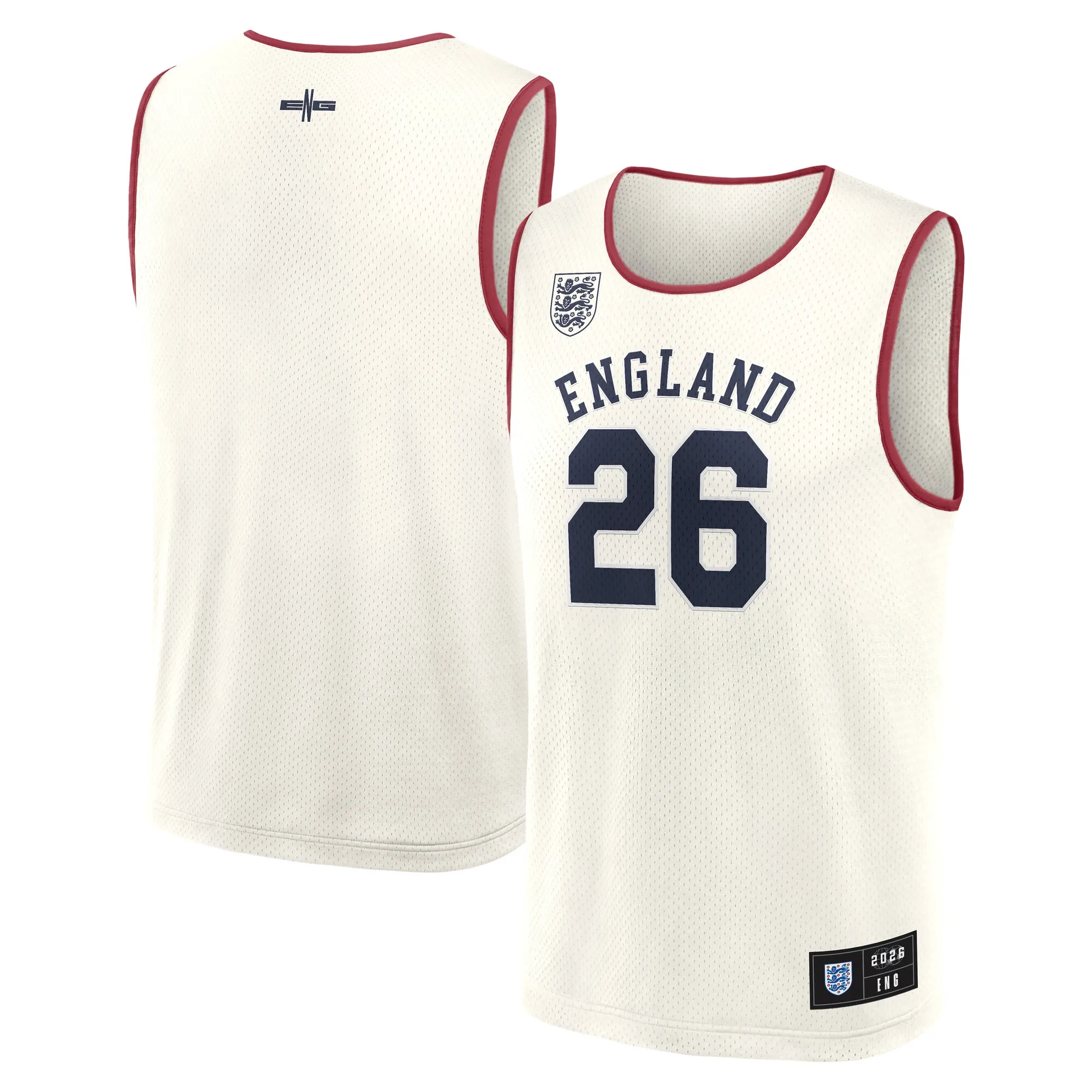 England Mesh Vest - Marshmallow