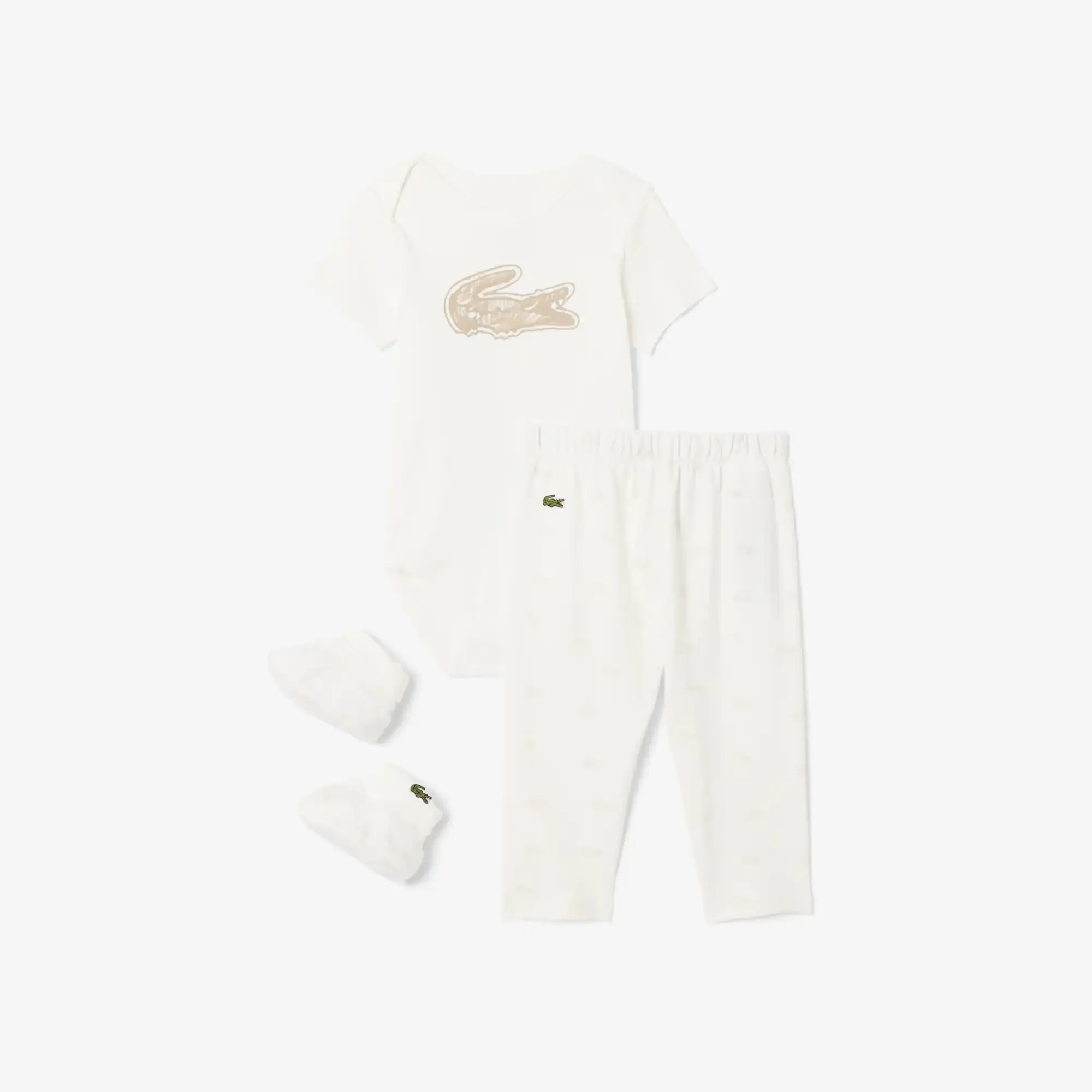 Lacoste Infants' Printed Cotton Set - White