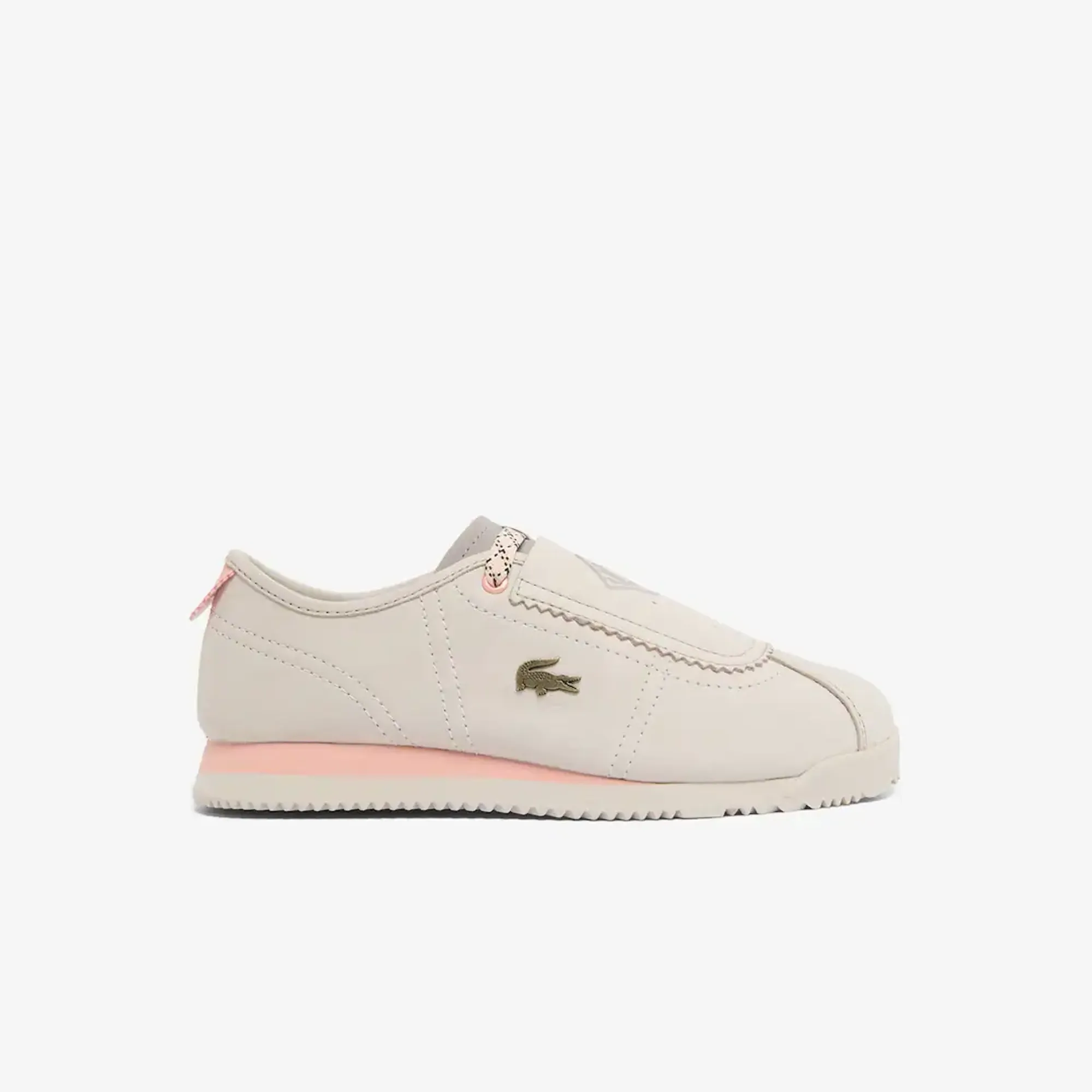 Lacoste Women's Club-Low Leather Slip-On - Grey / Pink