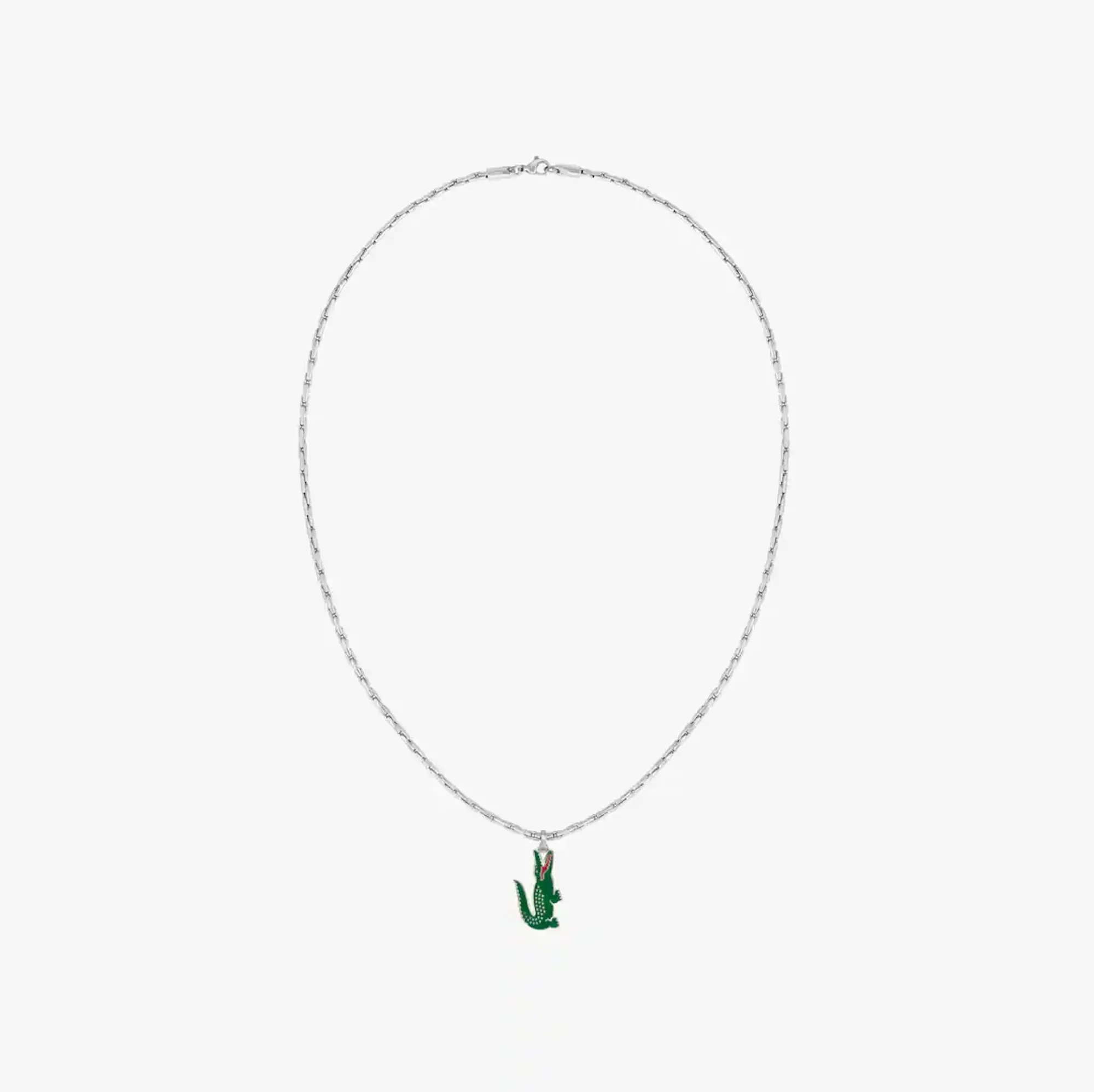 Lacoste Arthor Necklace - Silver / Green