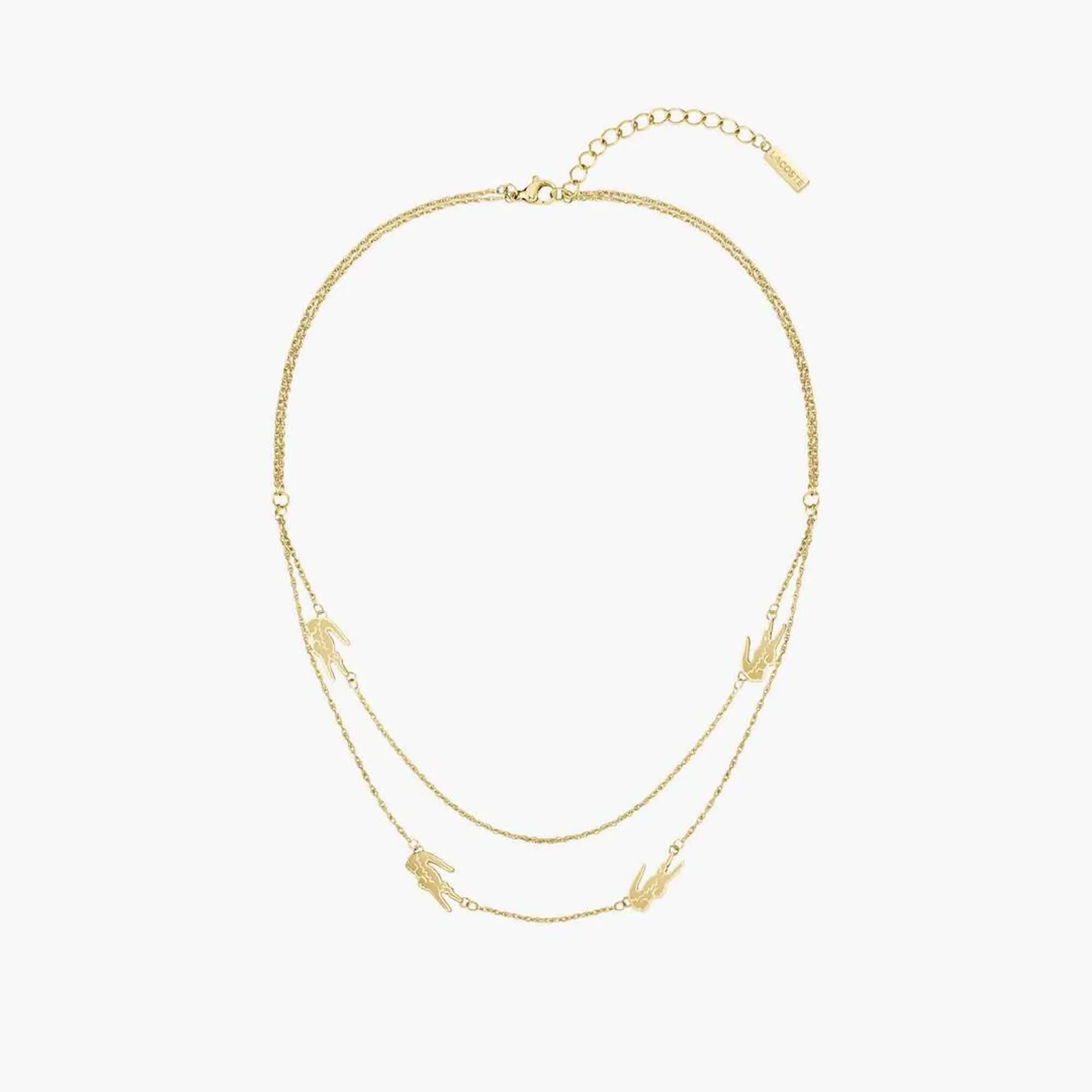 Lacoste Crocodile Necklace - Gold