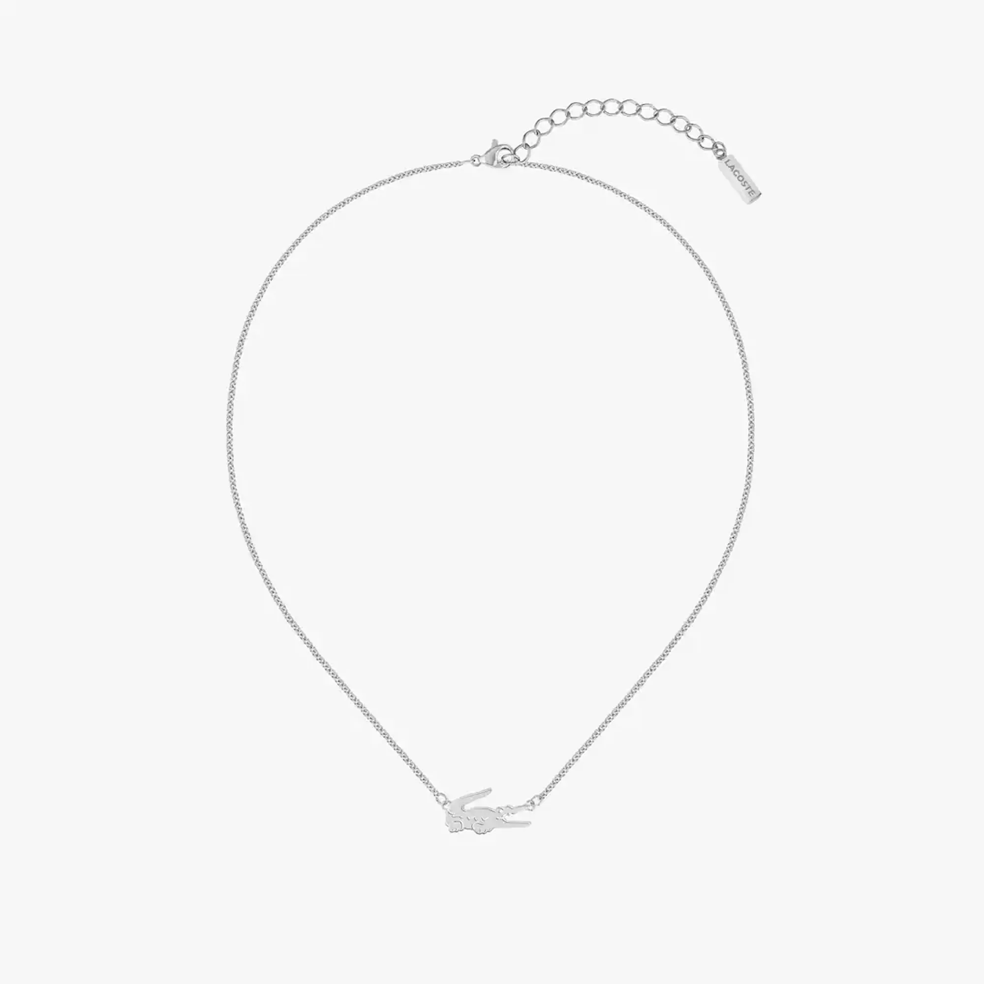 Lacoste Crocodile Necklace - Silver