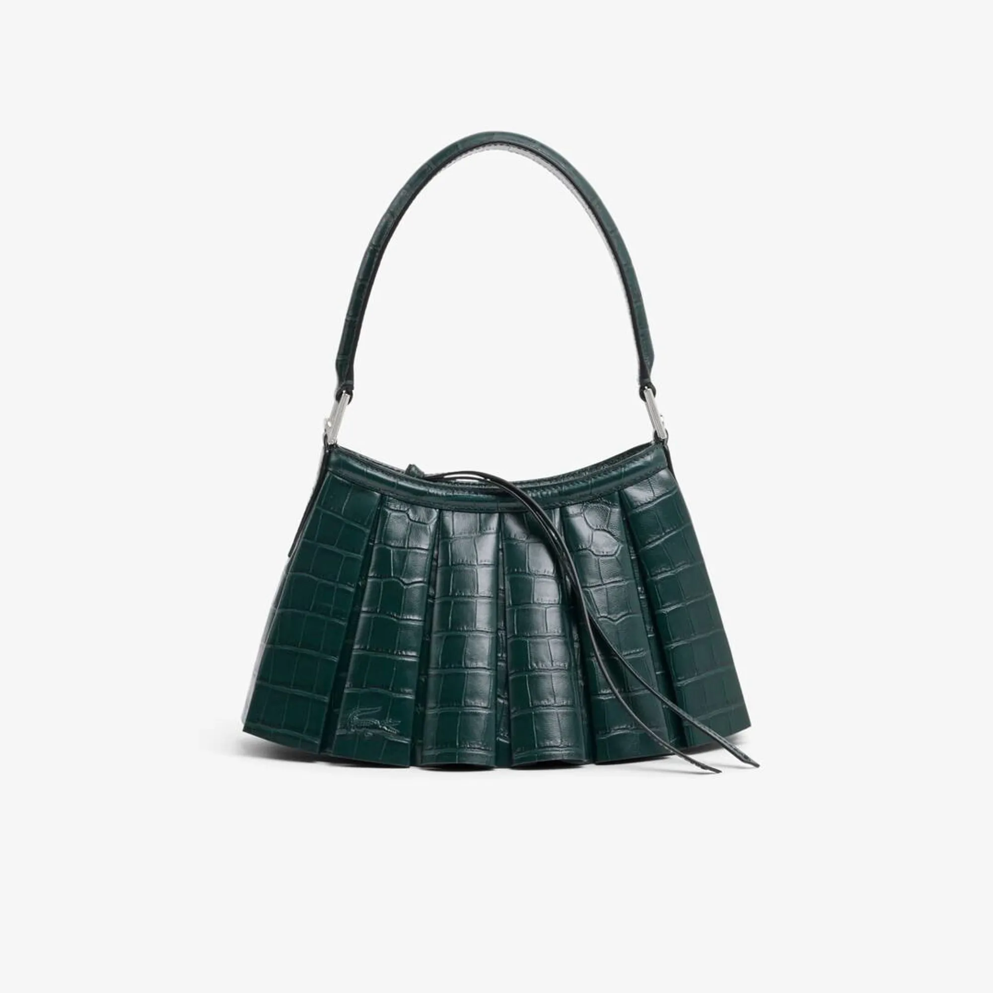 Lacoste Runway Small Lenglen Crocodile Effect Leather Bag - Green Gables