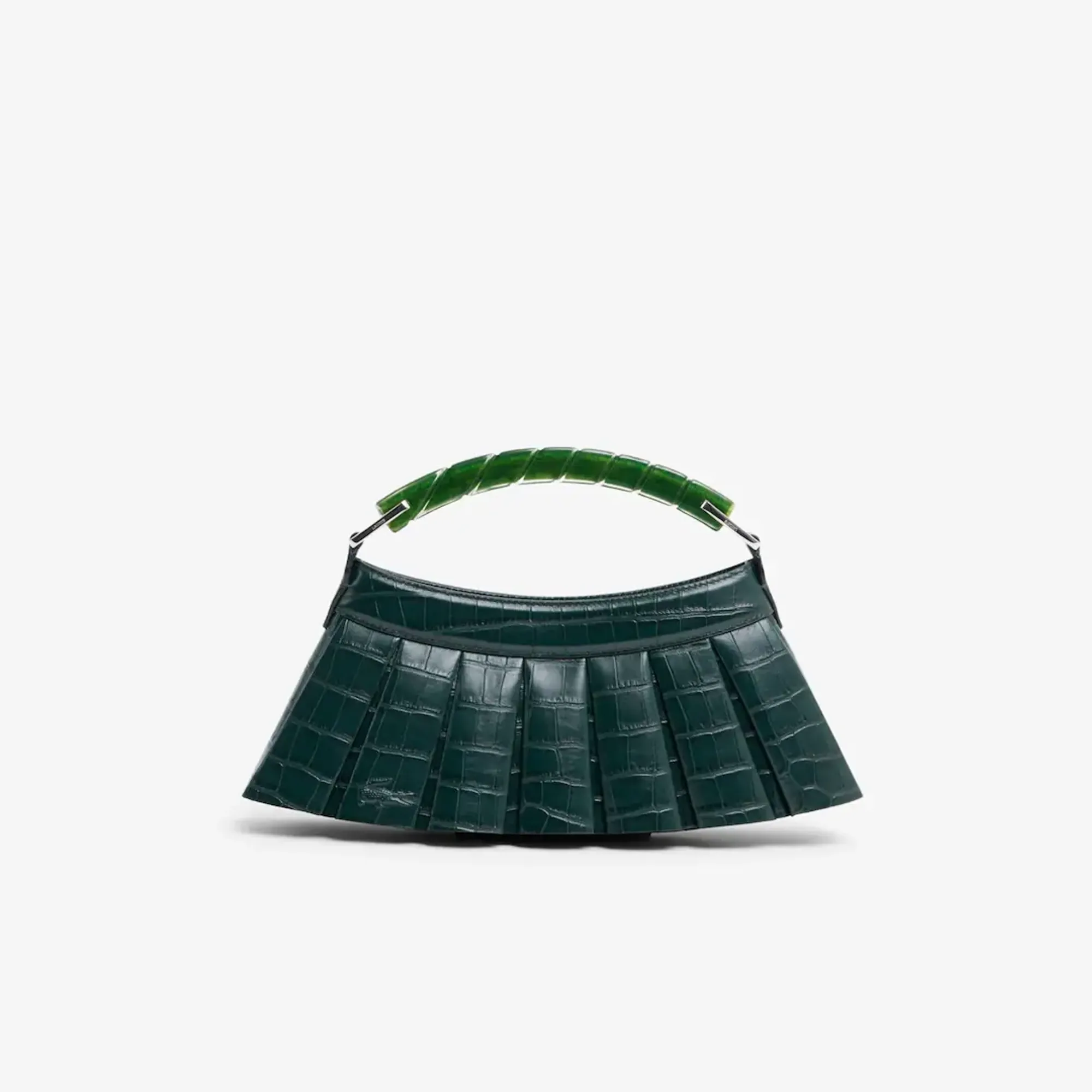 Lacoste Runway H Lenglen Crocodile Effect Leather Bag - Green Gables
