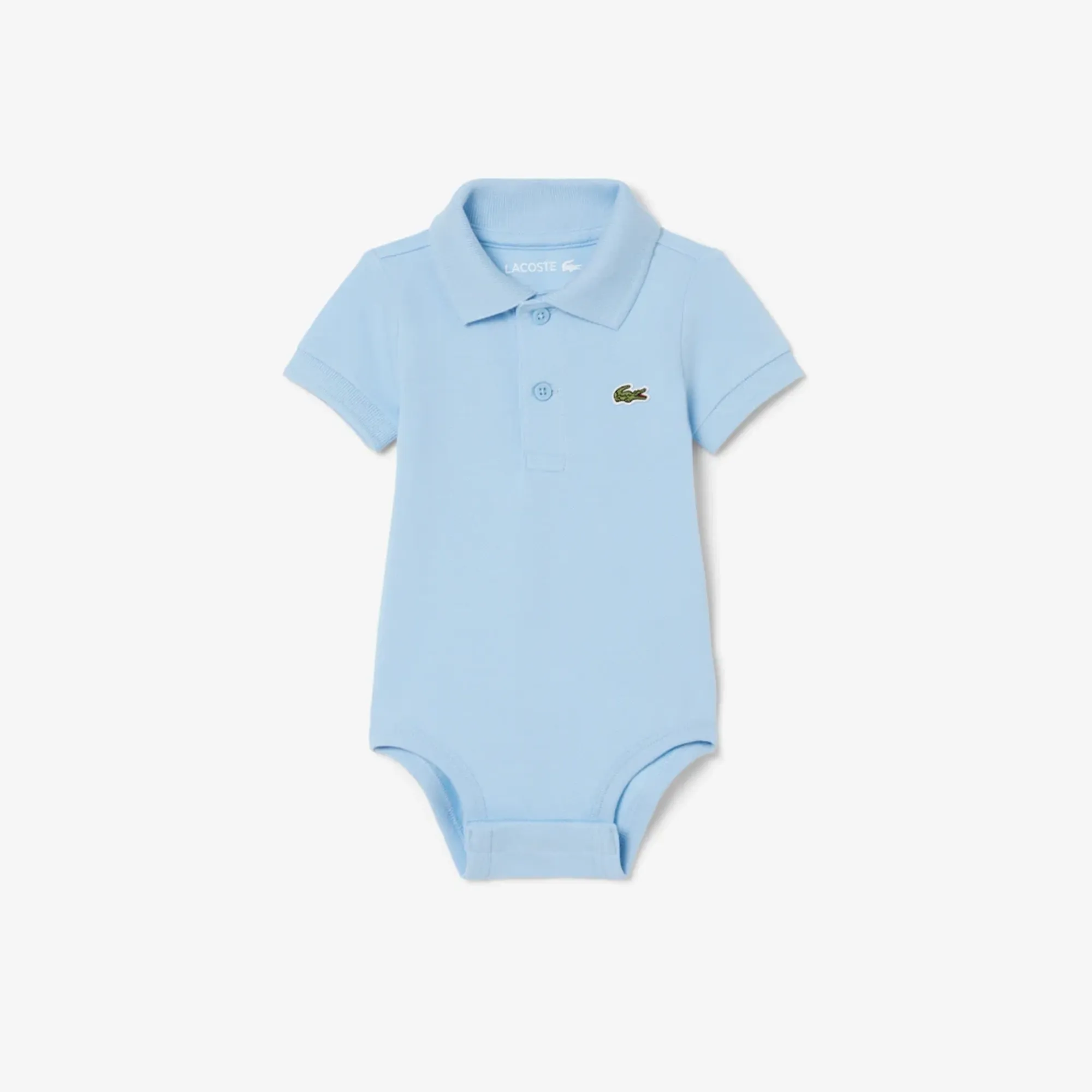 Lacoste Petit Piqué Baby Bodysuit - Pale Blue