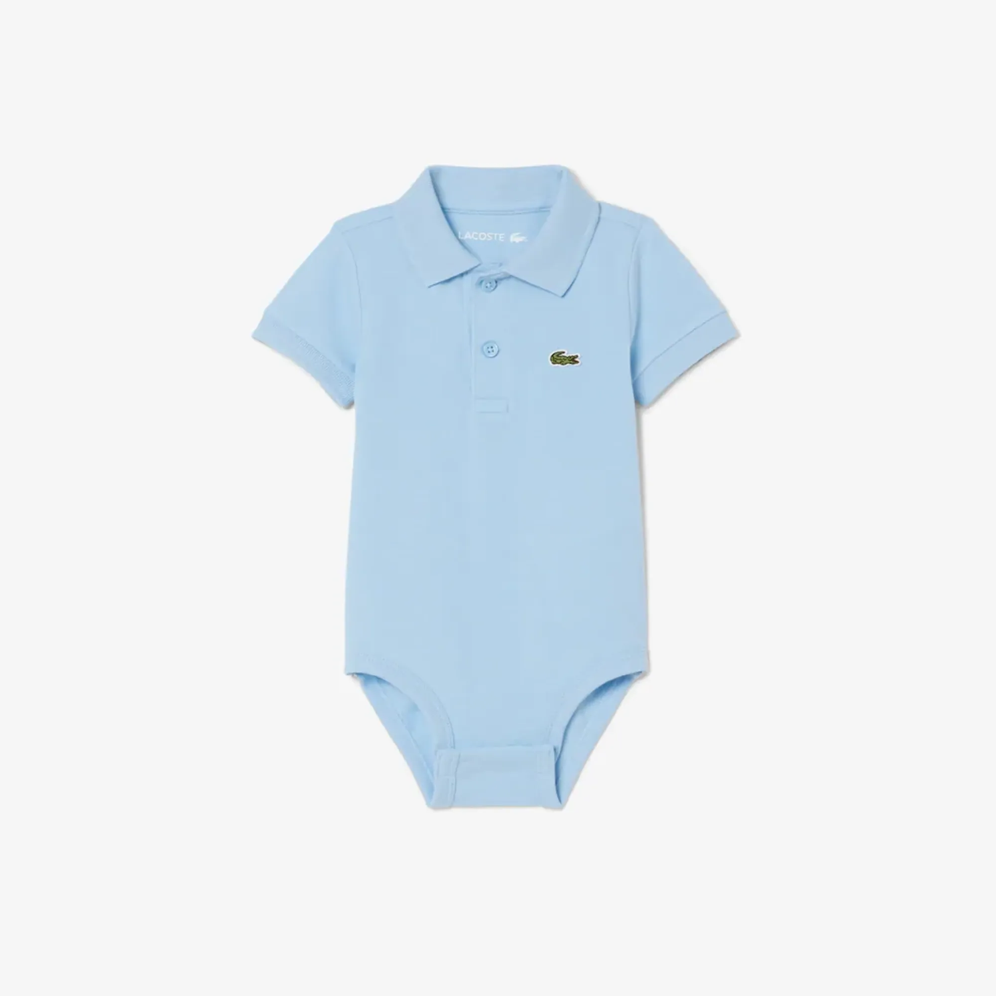 Lacoste Petit Piqué Baby Bodysuit - Pale Blue