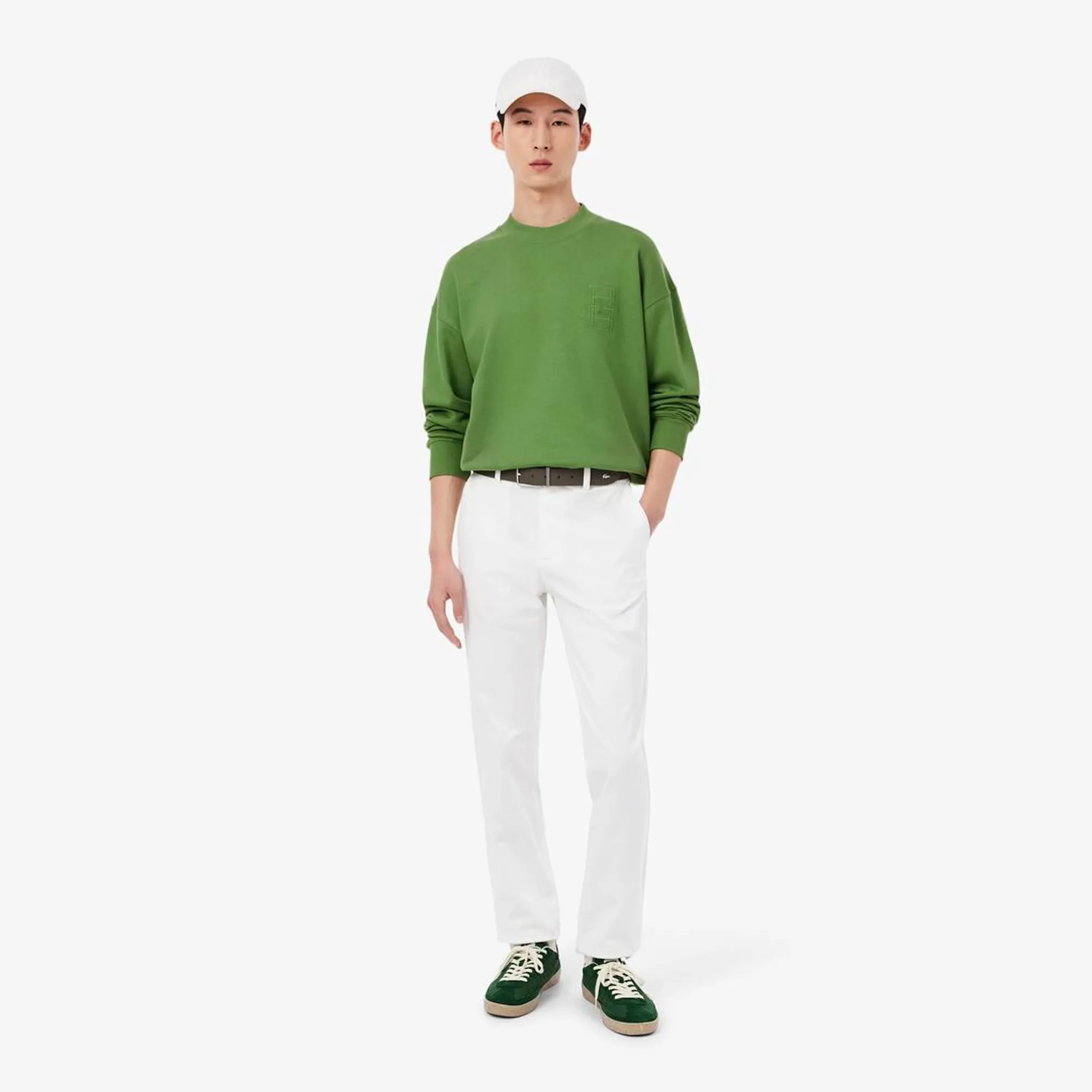 Lacoste Slim Fit Stretch Twill Chino Pants - White