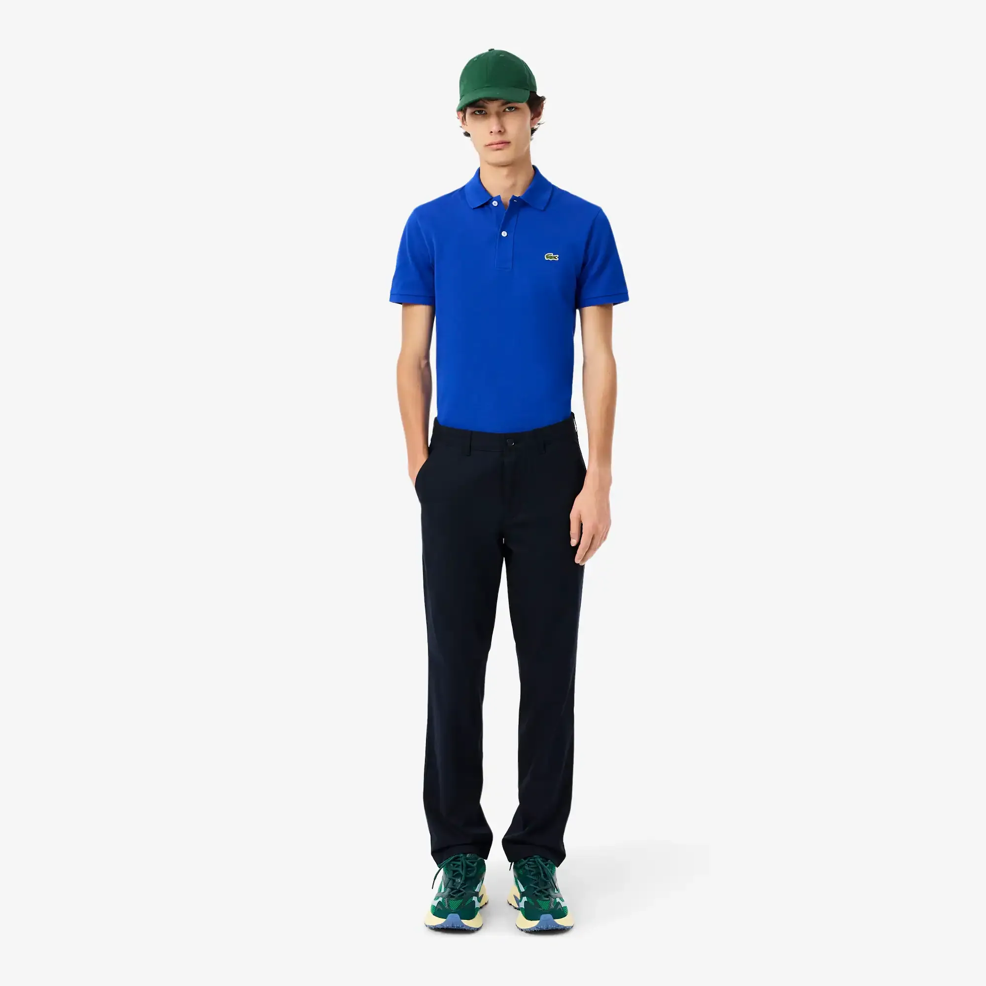 Lacoste Regular Fit Cotton Chino Pants - Navy Blue