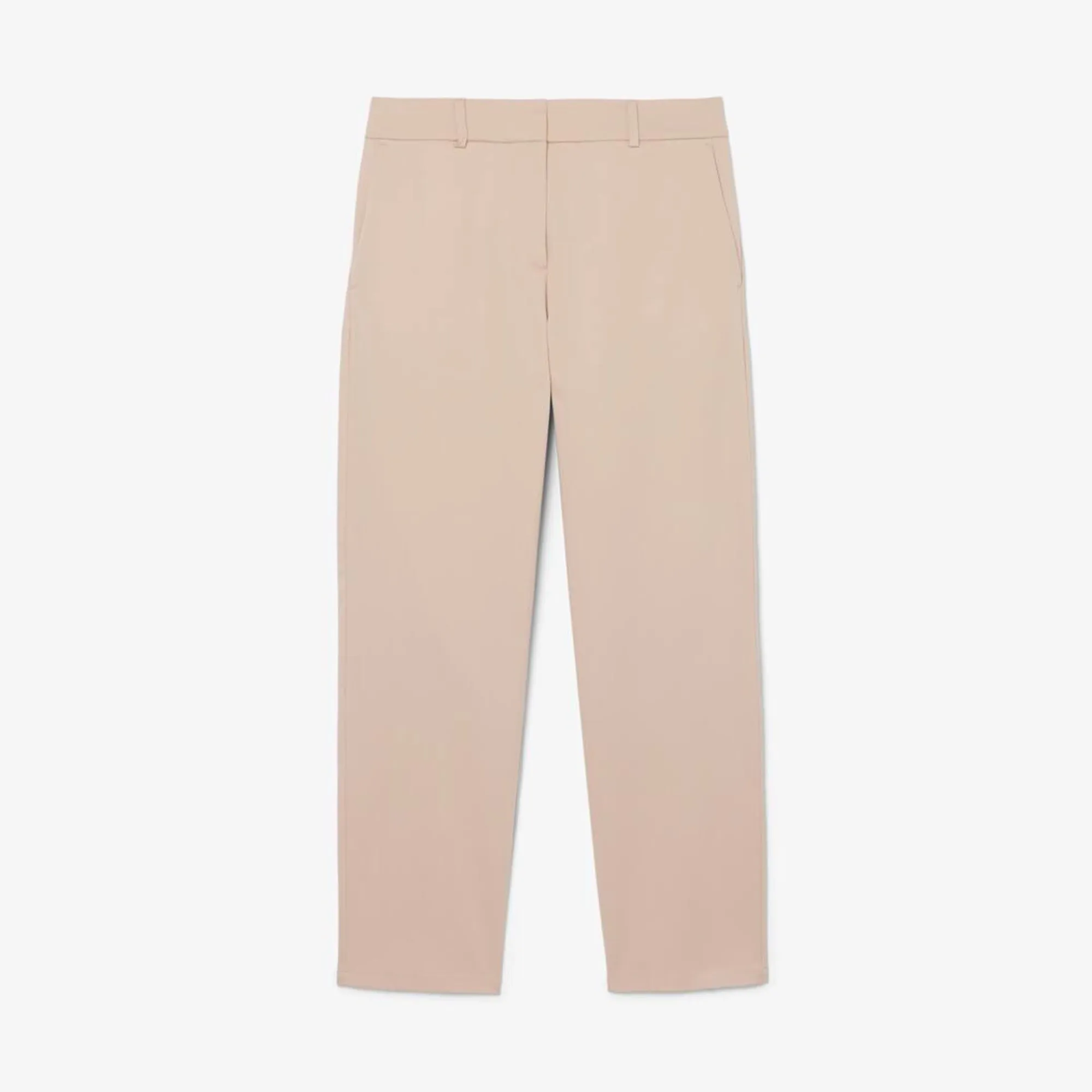 Lacoste Straight Fit Cotton Gabardine Chino Pants - Beige