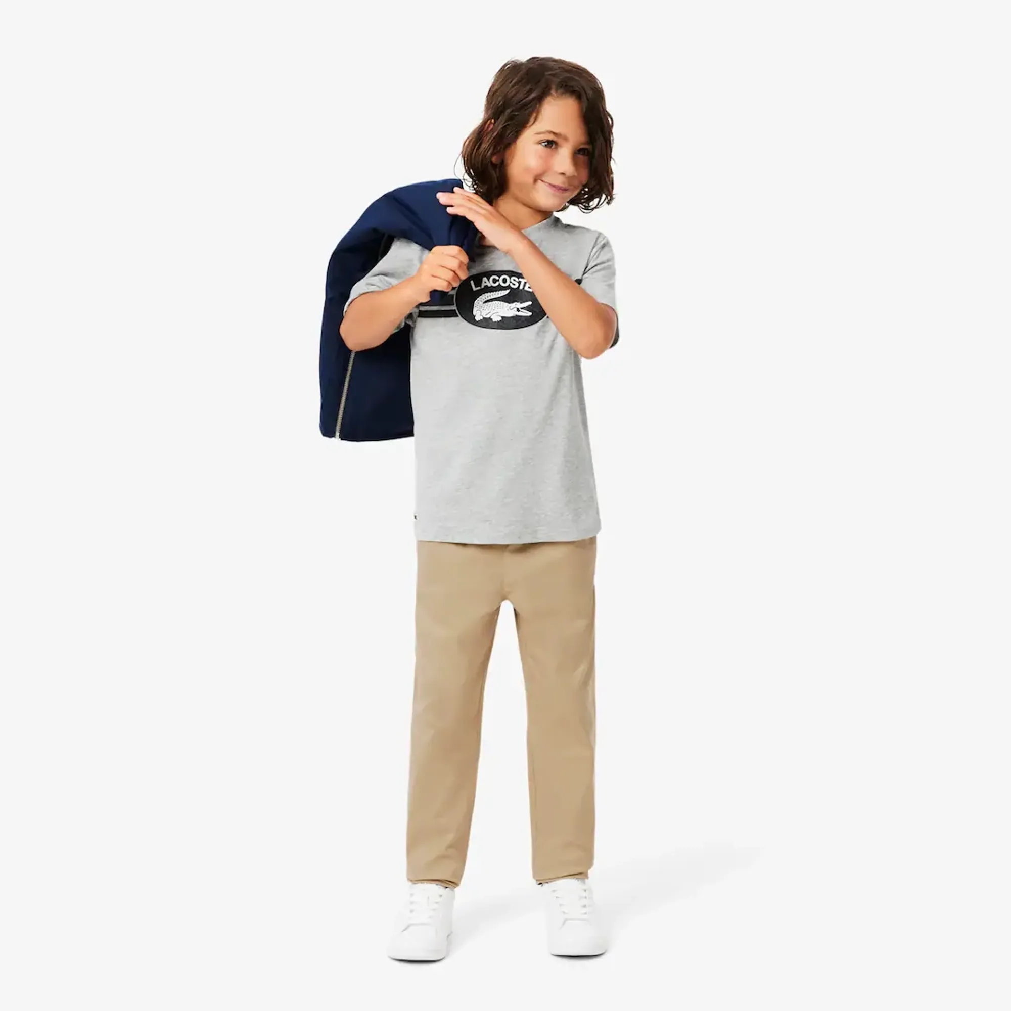 Lacoste Stretch Cotton Gabardine Pants - Beige