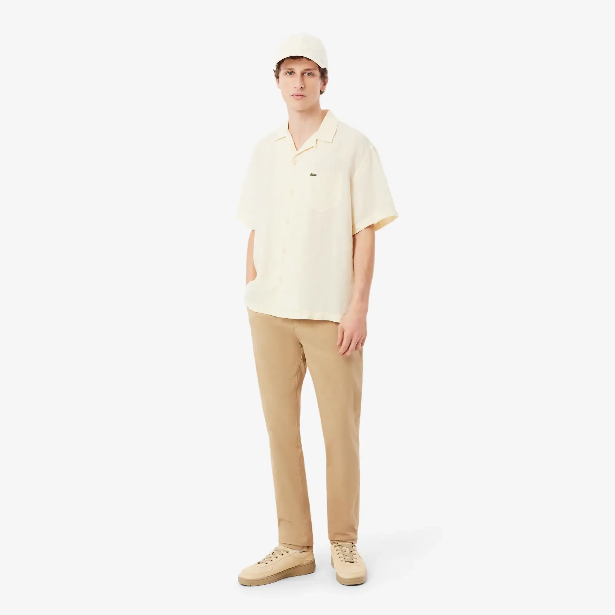 Lacoste Slim Fit Stretch Twill Chino Pants - Beige