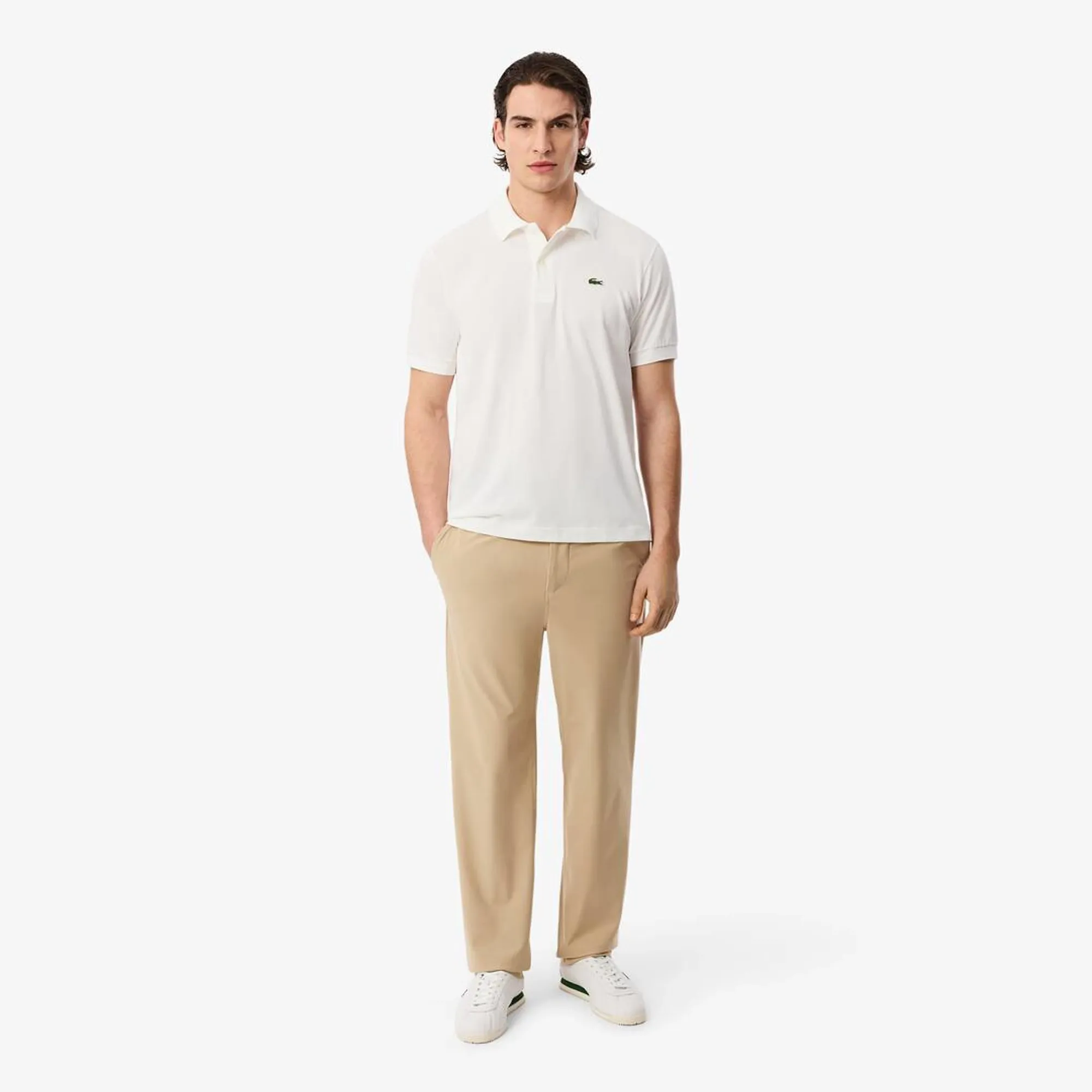 Lacoste Regular Fit Stretch Commuter Chino Pants - Beige