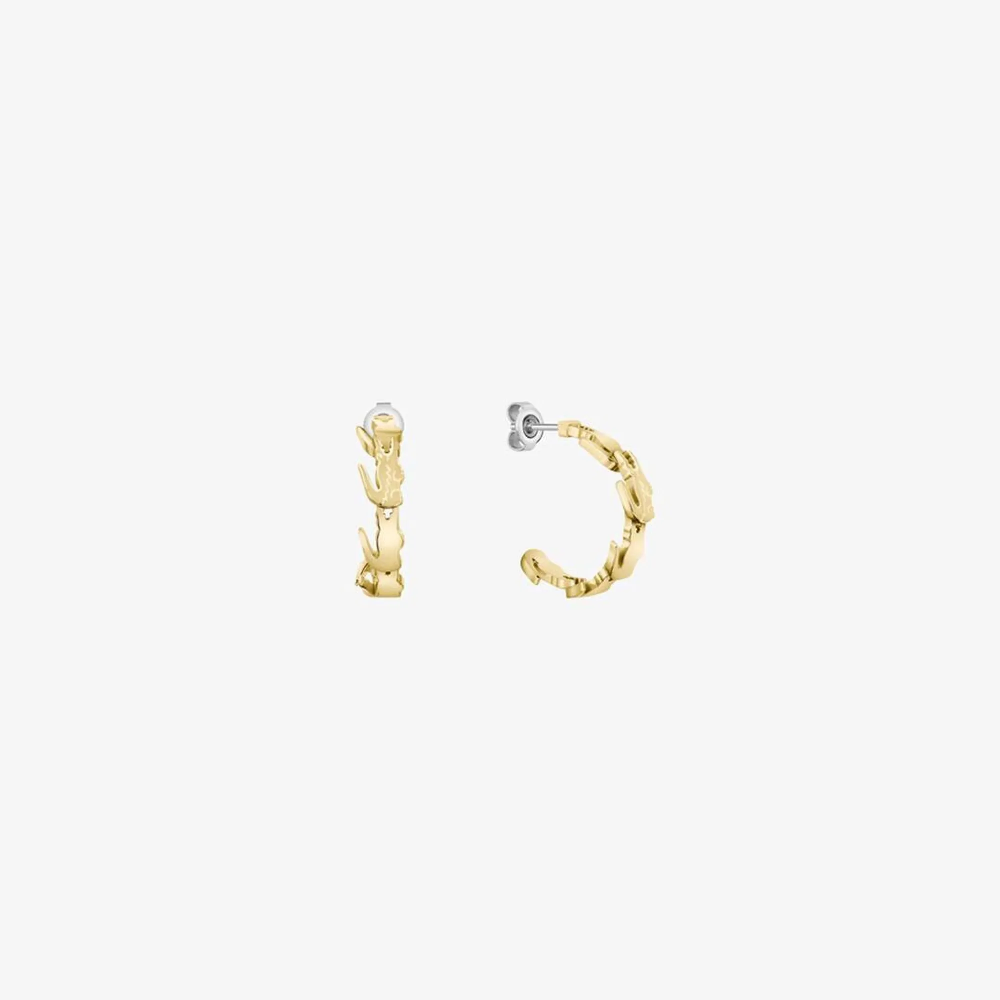 Lacoste Multi Crocodile Earrings - Gold