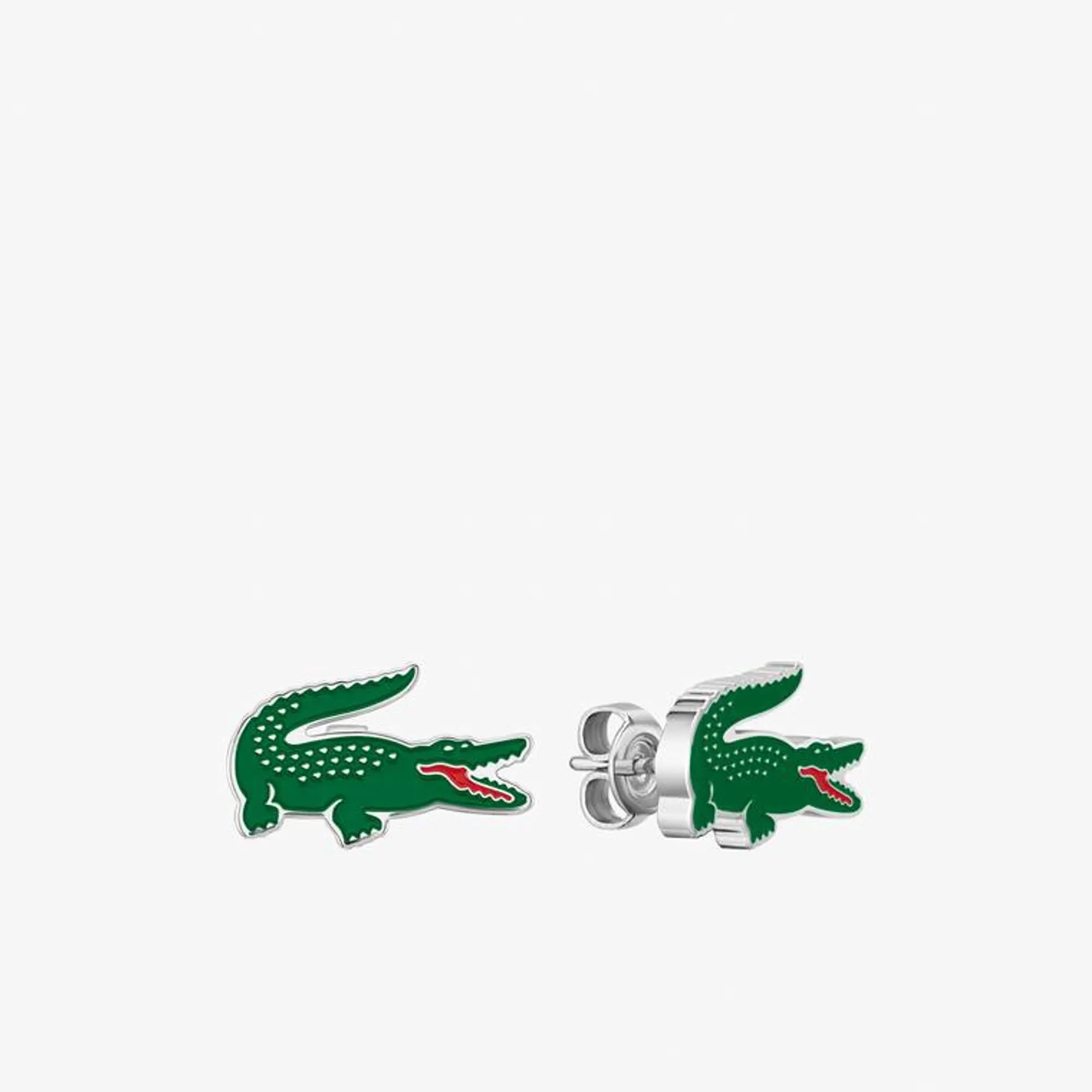Lacoste Arthor Earrings - Silver / Green