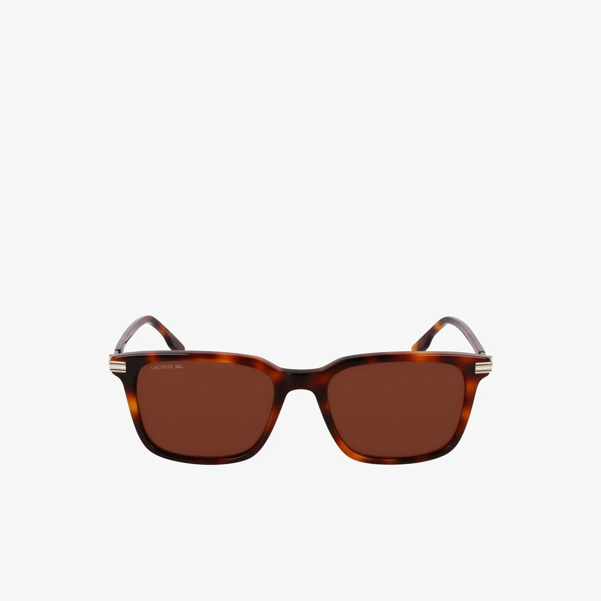 Lacoste New Heritage Rectangle Acetate Glasses - Havana / Orange / White
