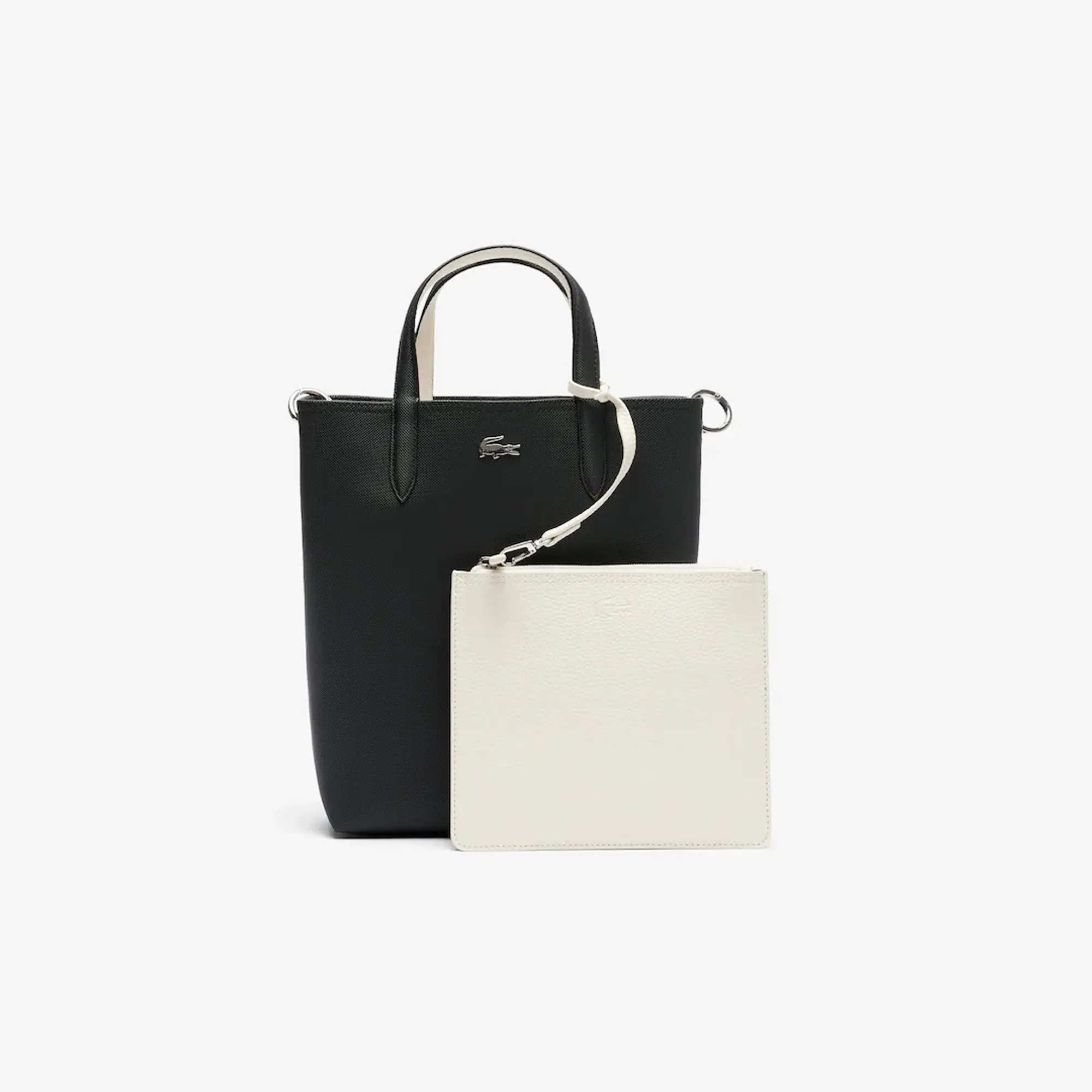 Lacoste Anna Vertical Reversible Tote - Black Flour