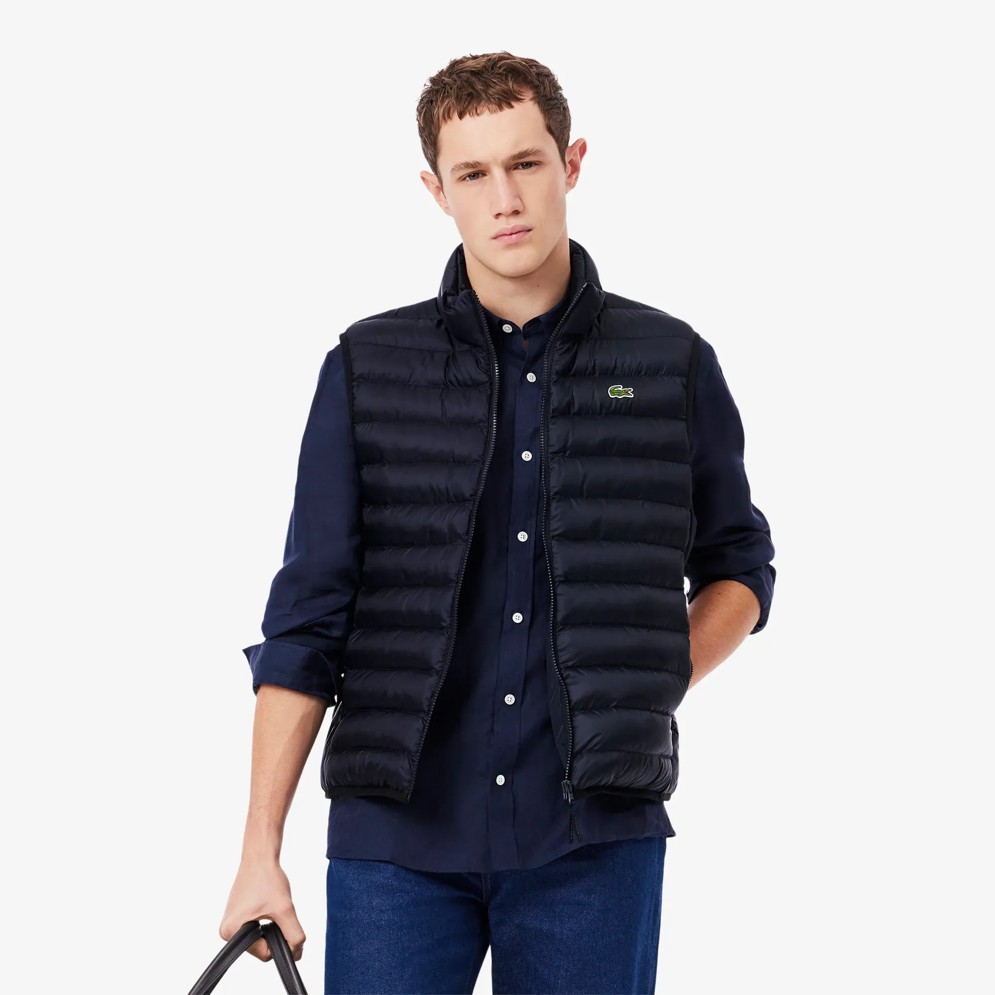 Lacoste Water-Repellent Puffed Vest - Navy Blue