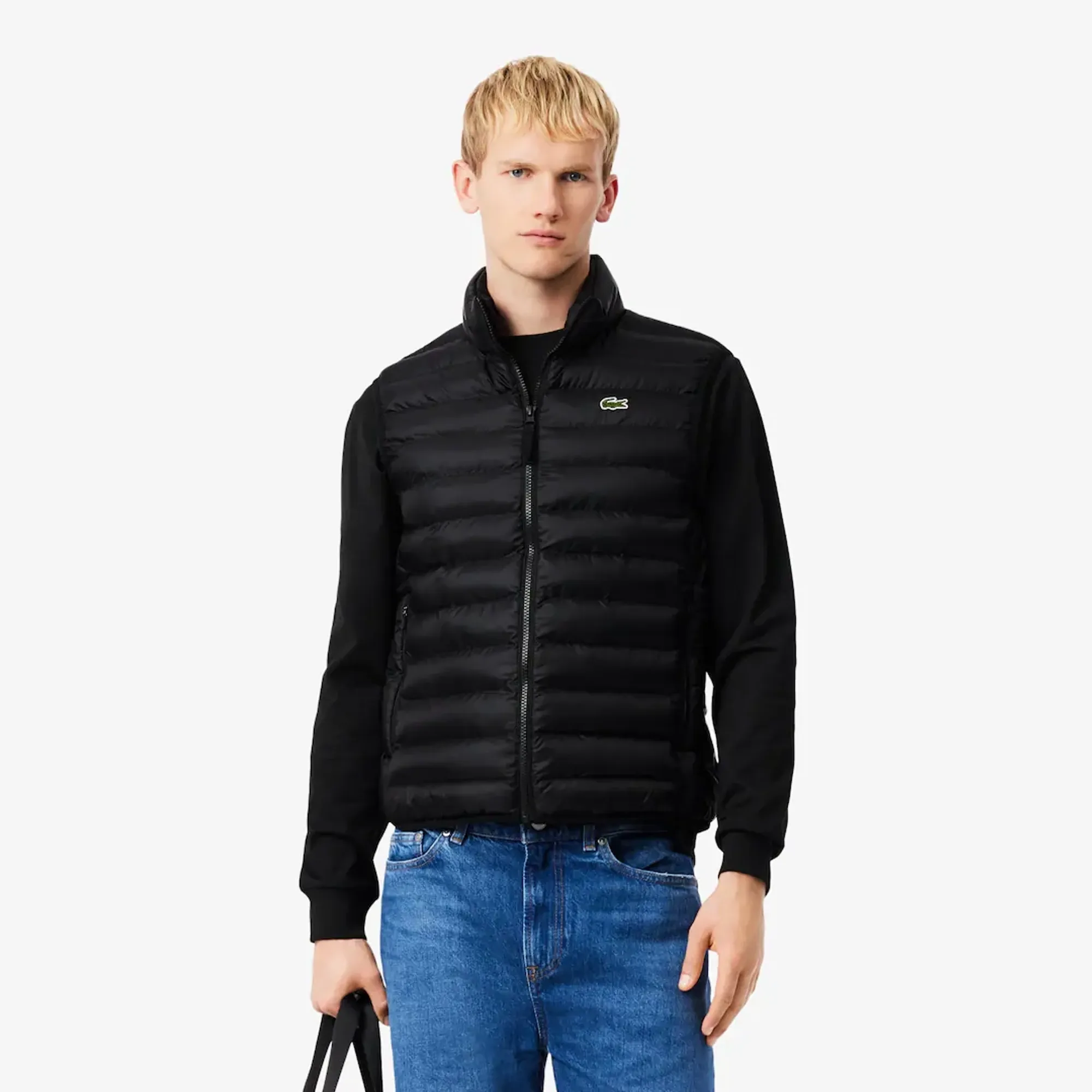 Lacoste Water-Repellent Puffed Vest - Noir