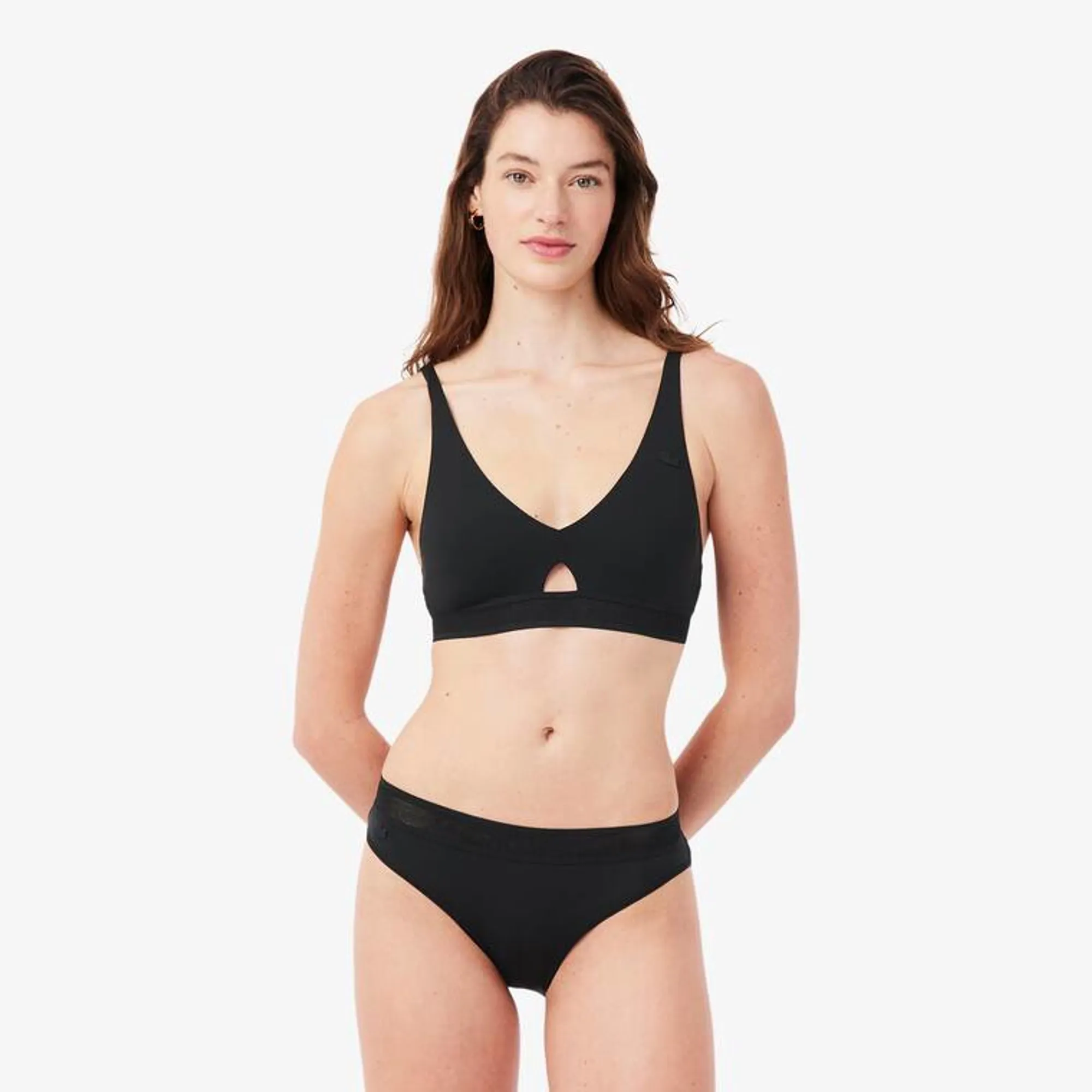 Lacoste Perforated Band Microfiber Bra - Noir