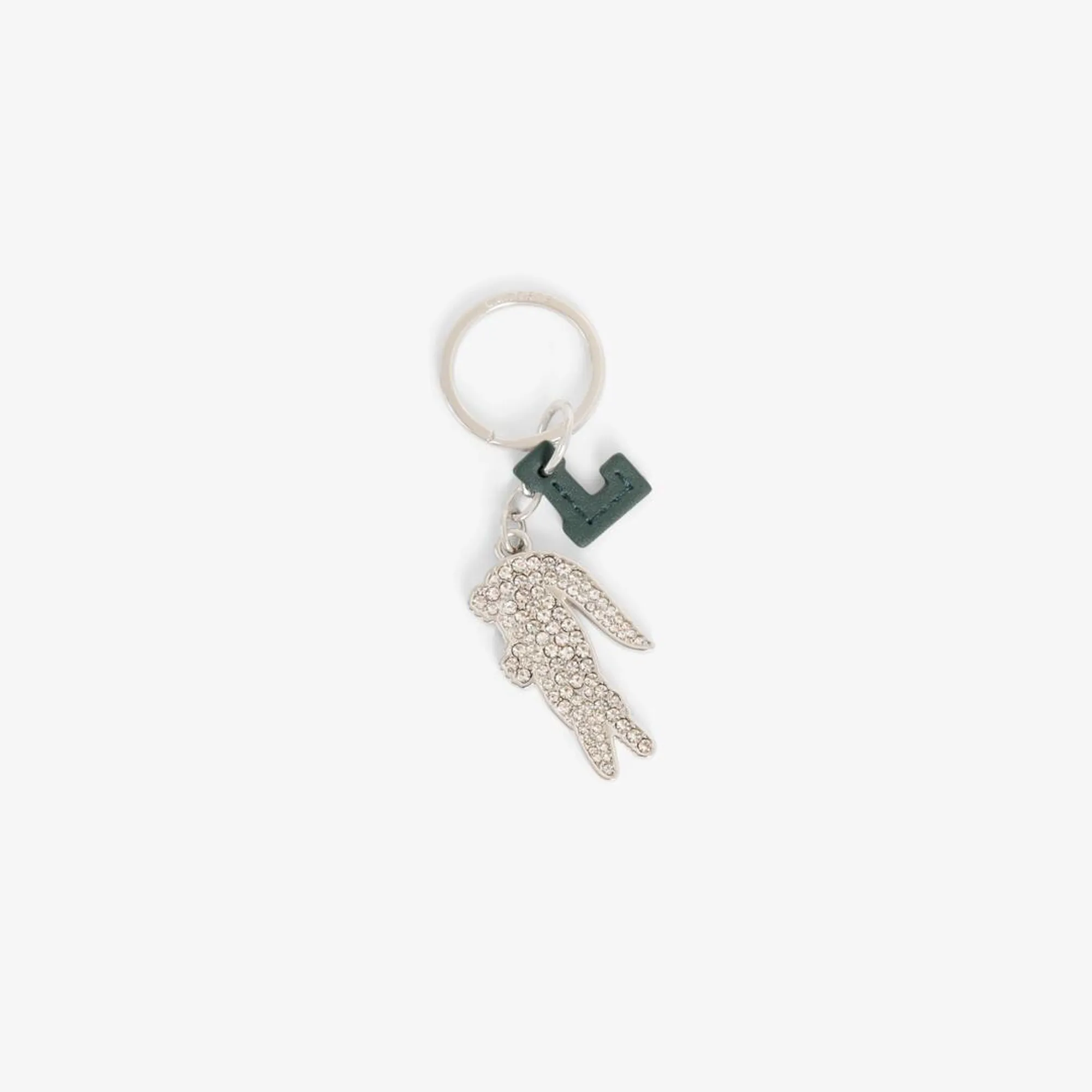 Lacoste Diamanté Crocodile L Charms Key Ring - Strass