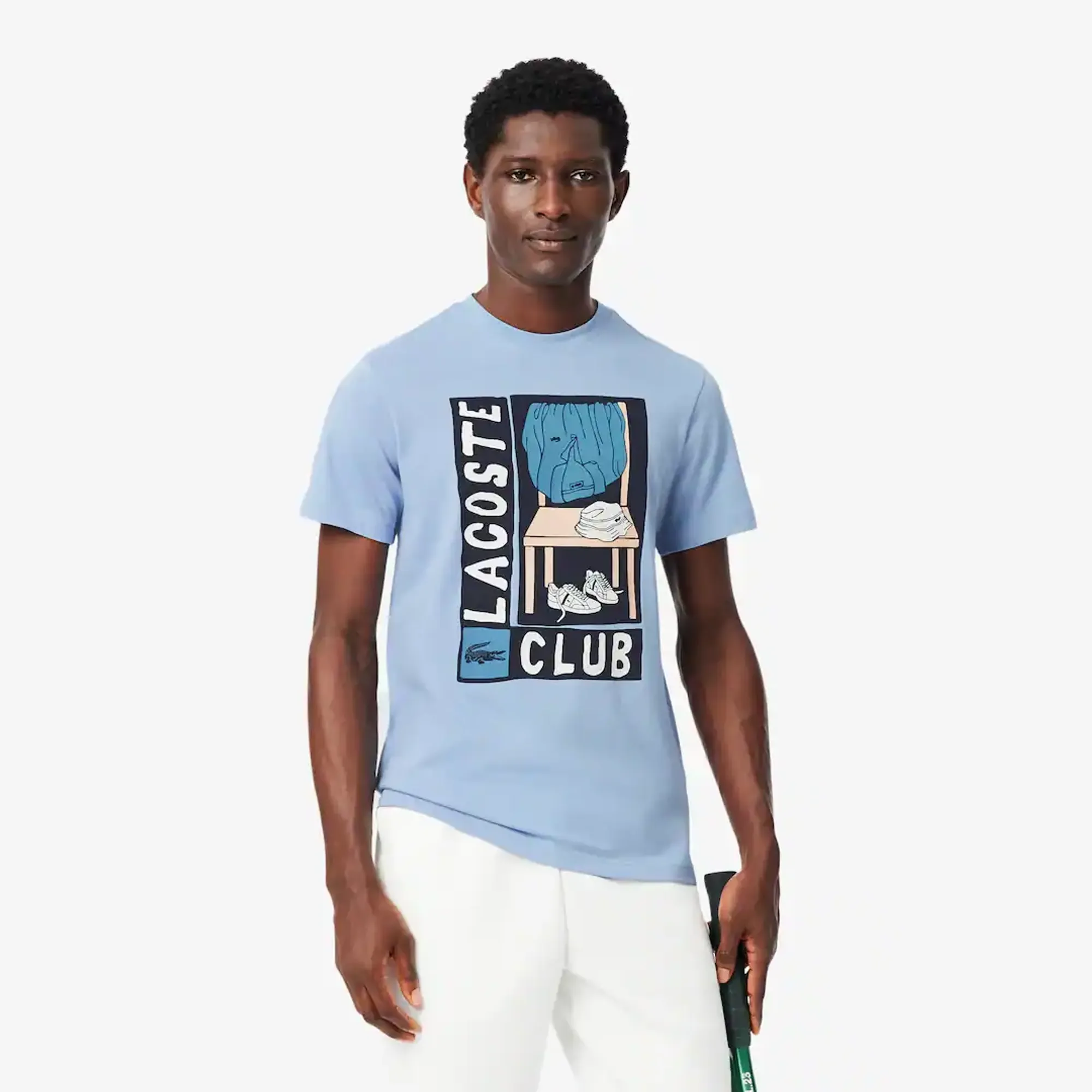 Lacoste Printed Sport T-shirt - Light Blue