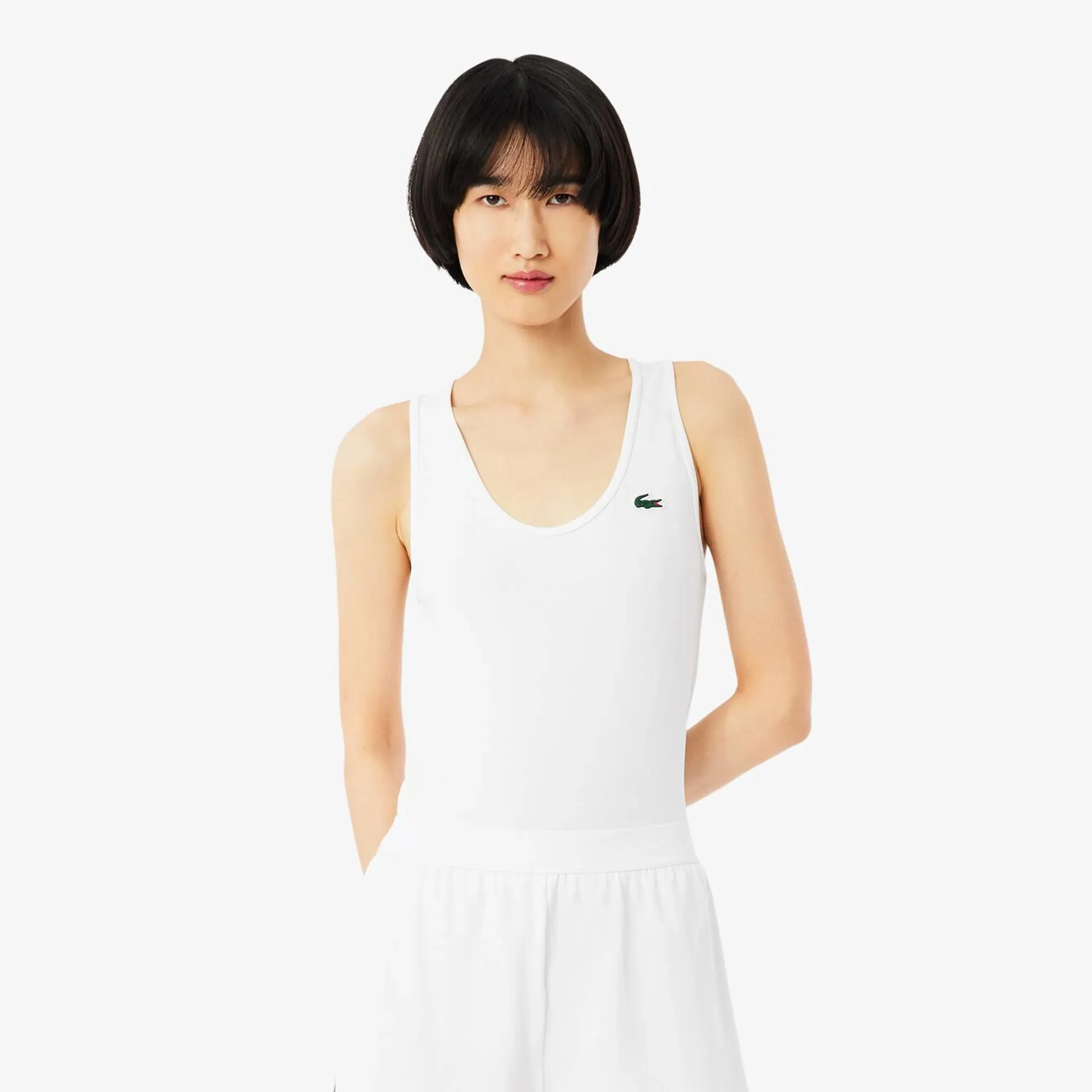 Lacoste Sport Slim Fit Tank Top - White