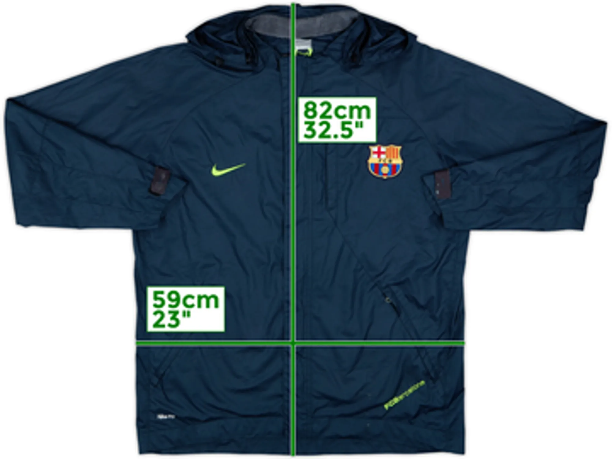 2007-08 Barcelona Nike Hooded Rain Jacket - 7/10 - (L)