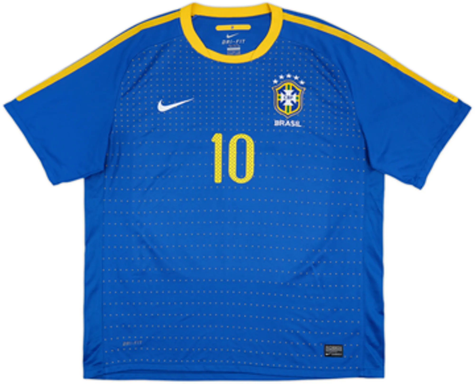 2010-11 Brazil Away Shirt Ronaldinho #10EL