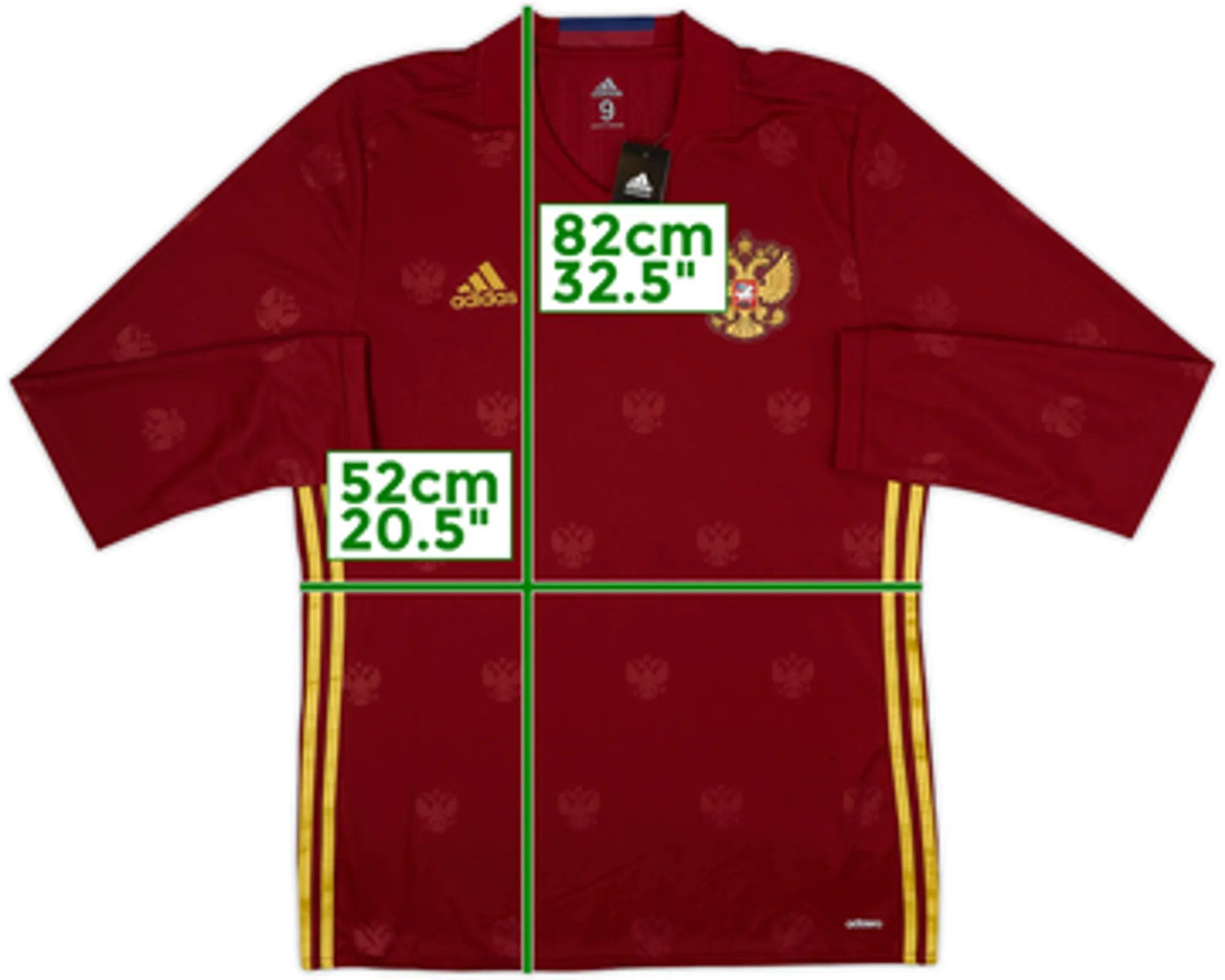 2016-17 Russia Player Issue Home L/S Shirt (L)