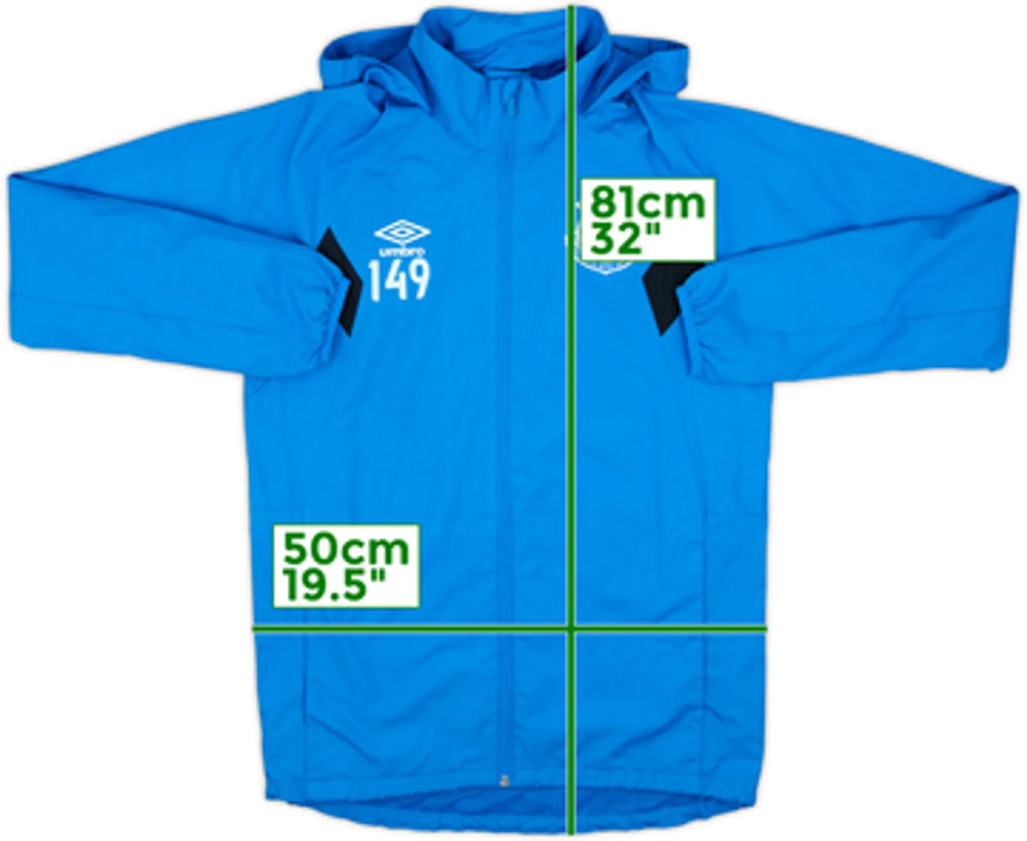 2018-19 Everton Player Issue Umbro Hooded Rain Jacket #149 - 8/10 - (S)