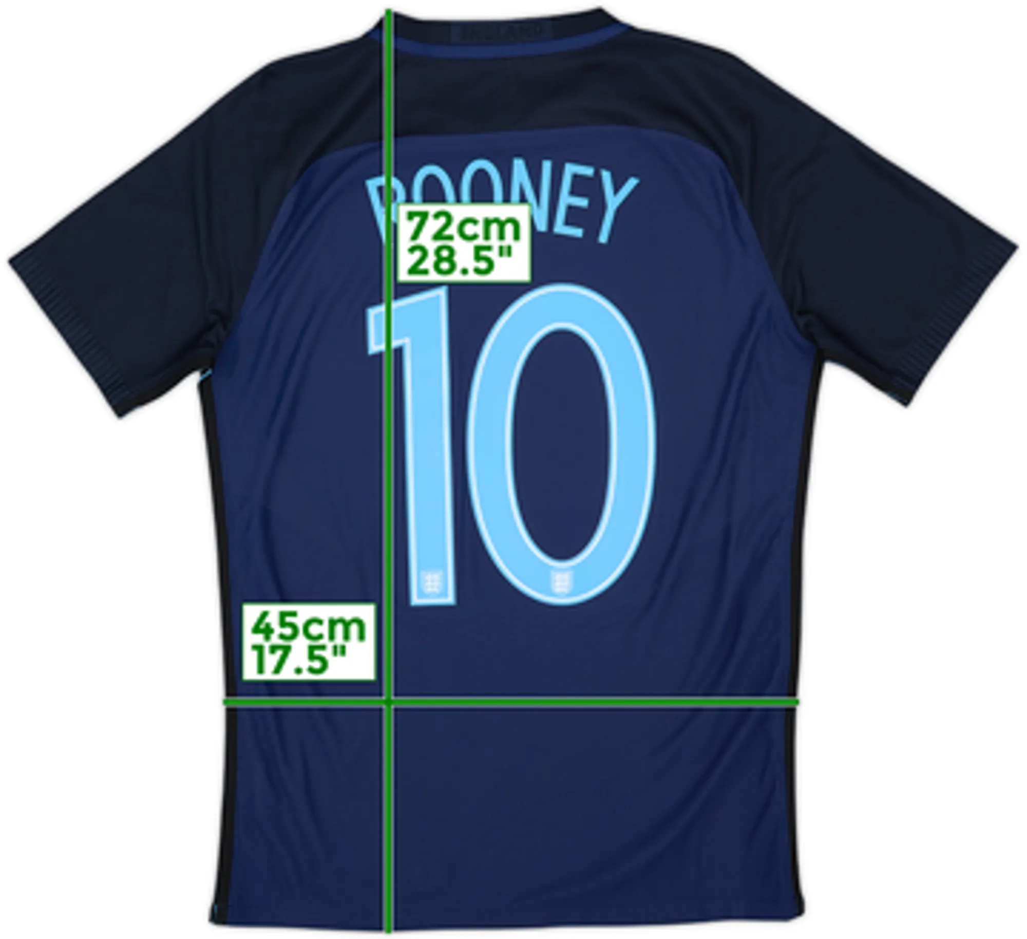 2017 England Authentic Away Shirt Rooney #10 - 6/10 - (M)