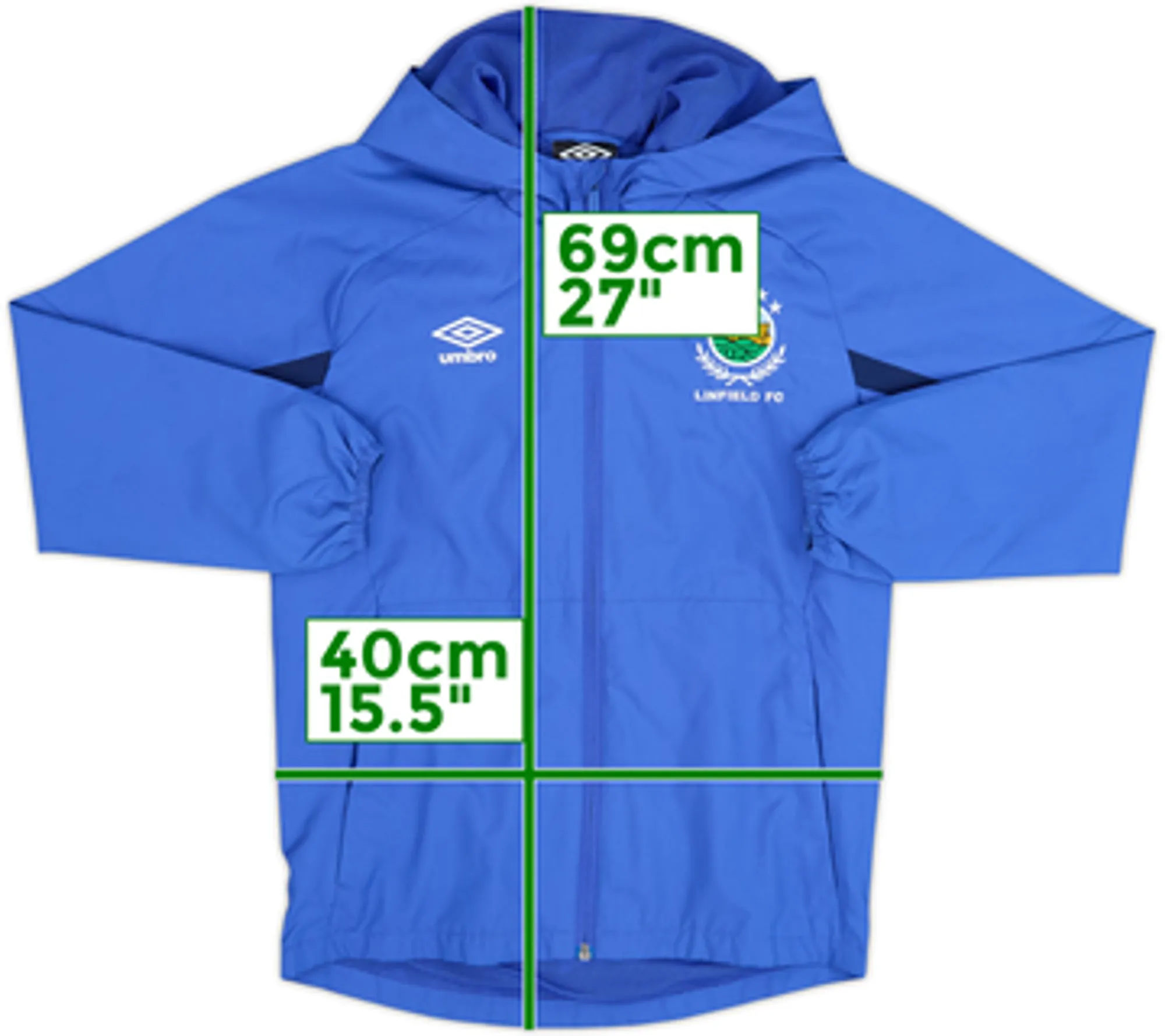 2019-20 Linfield Umbro Hooded Track Jacket - 10/10 - (S.Boys)