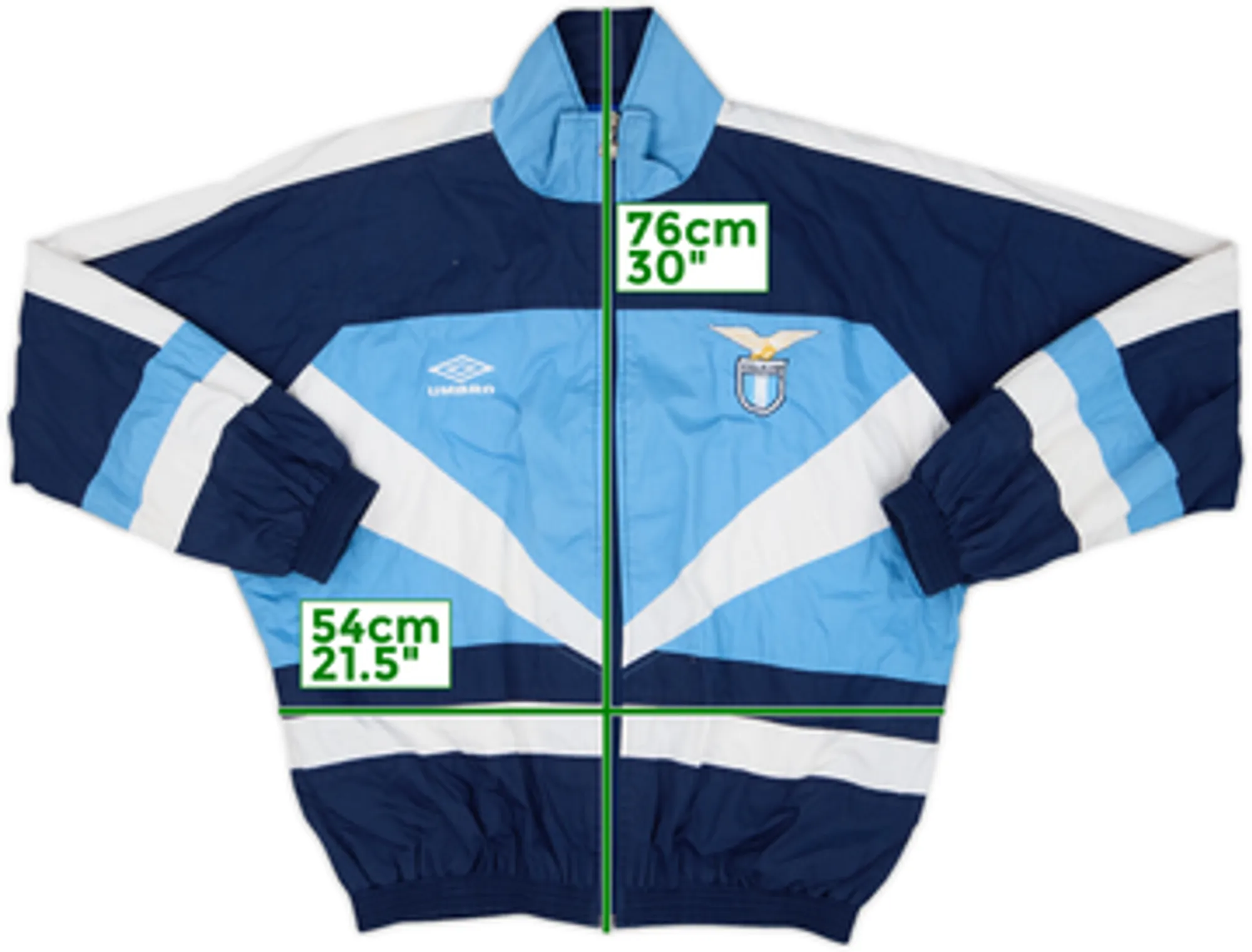 1992-93 Lazio Umbro Track Jacket - 6/10 - (L)