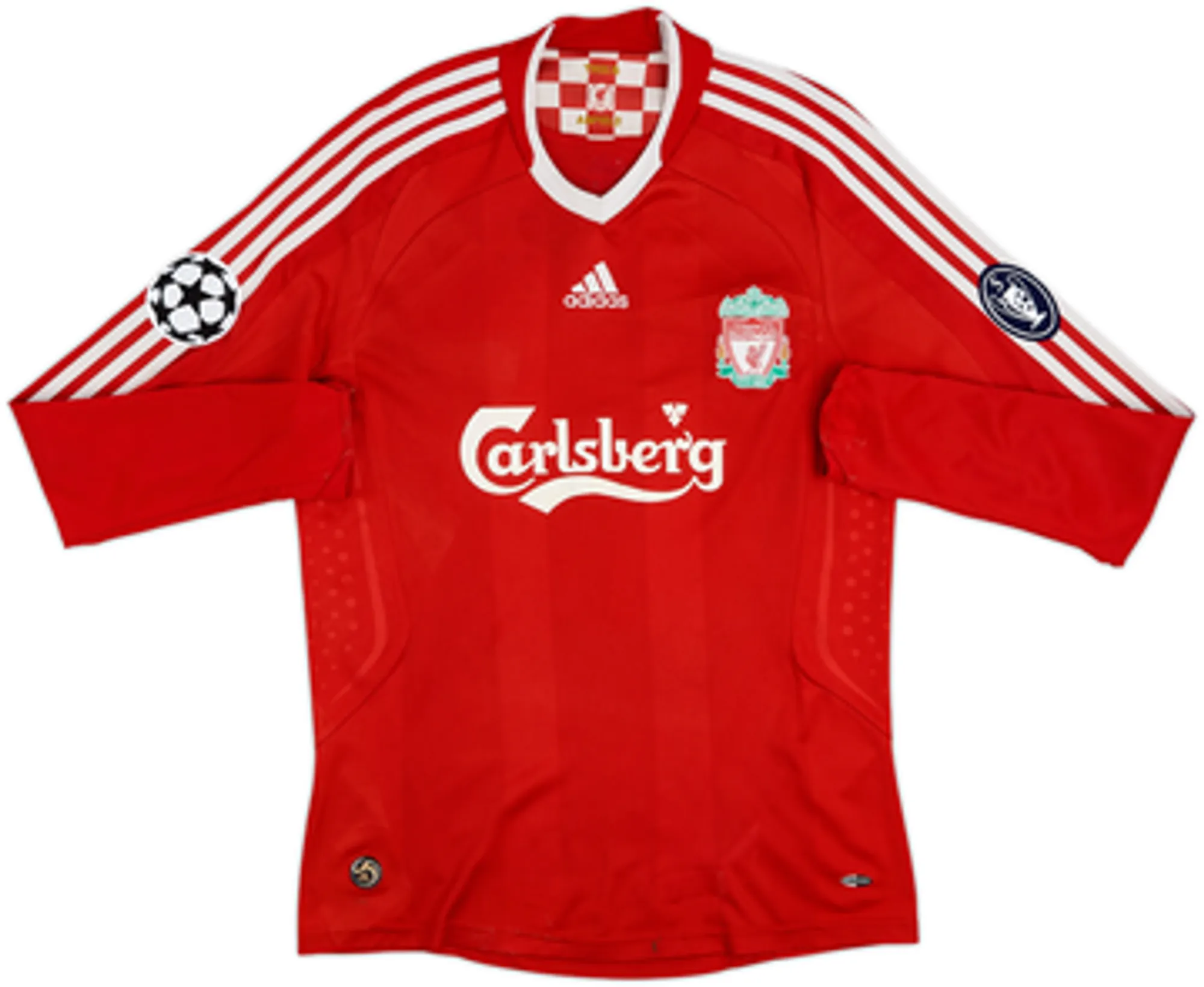 2008-10 Liverpool Home L/S Shirt Gerrard #8 - 6/10 - (S)