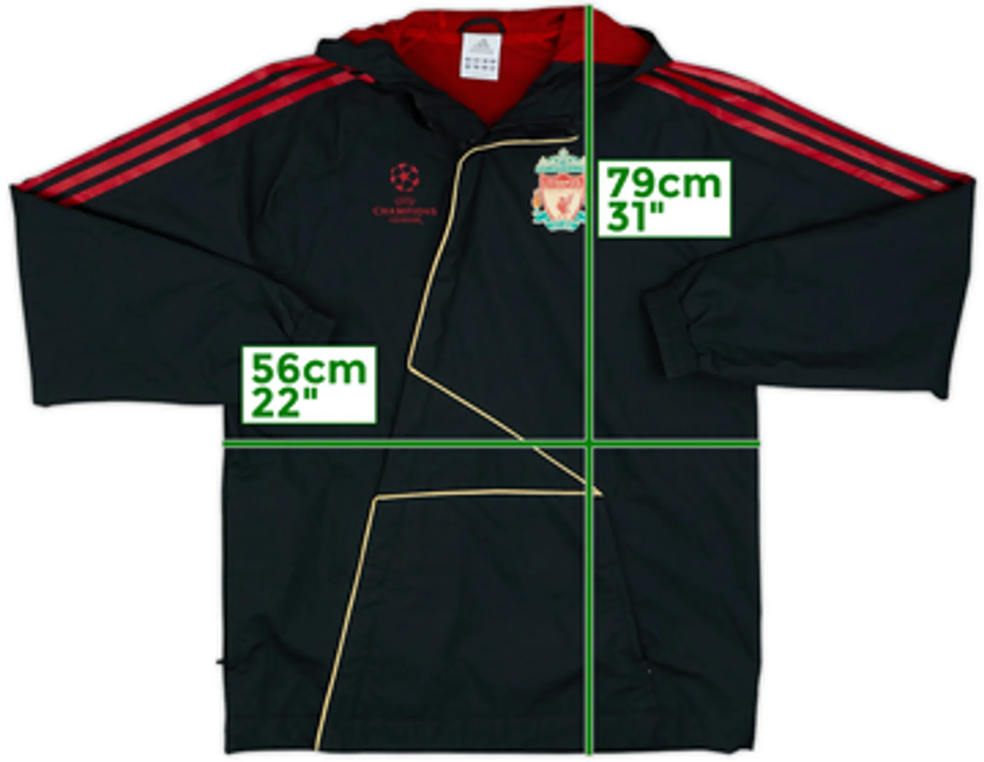2009-10 Liverpool adidas Hooded Rain Jacket - 5/10 - (S)